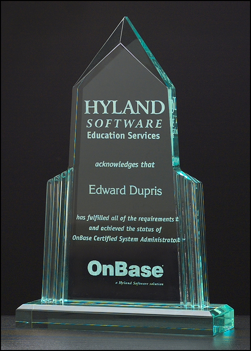 Spire Clear Acrylic Award