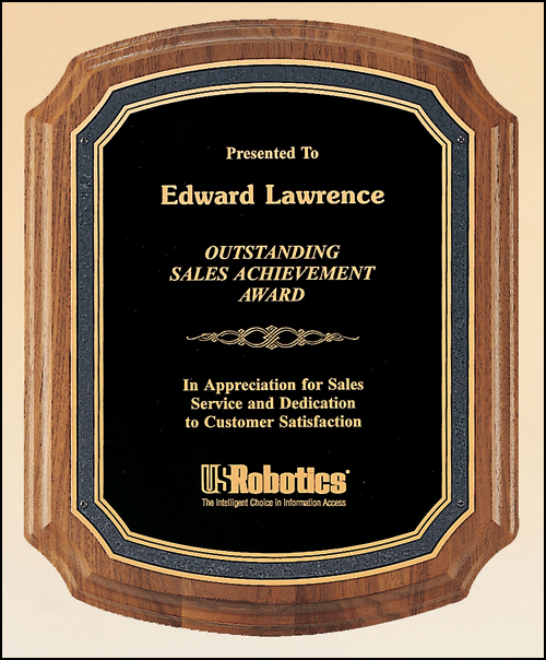 American Walnut Notched Plaque Award