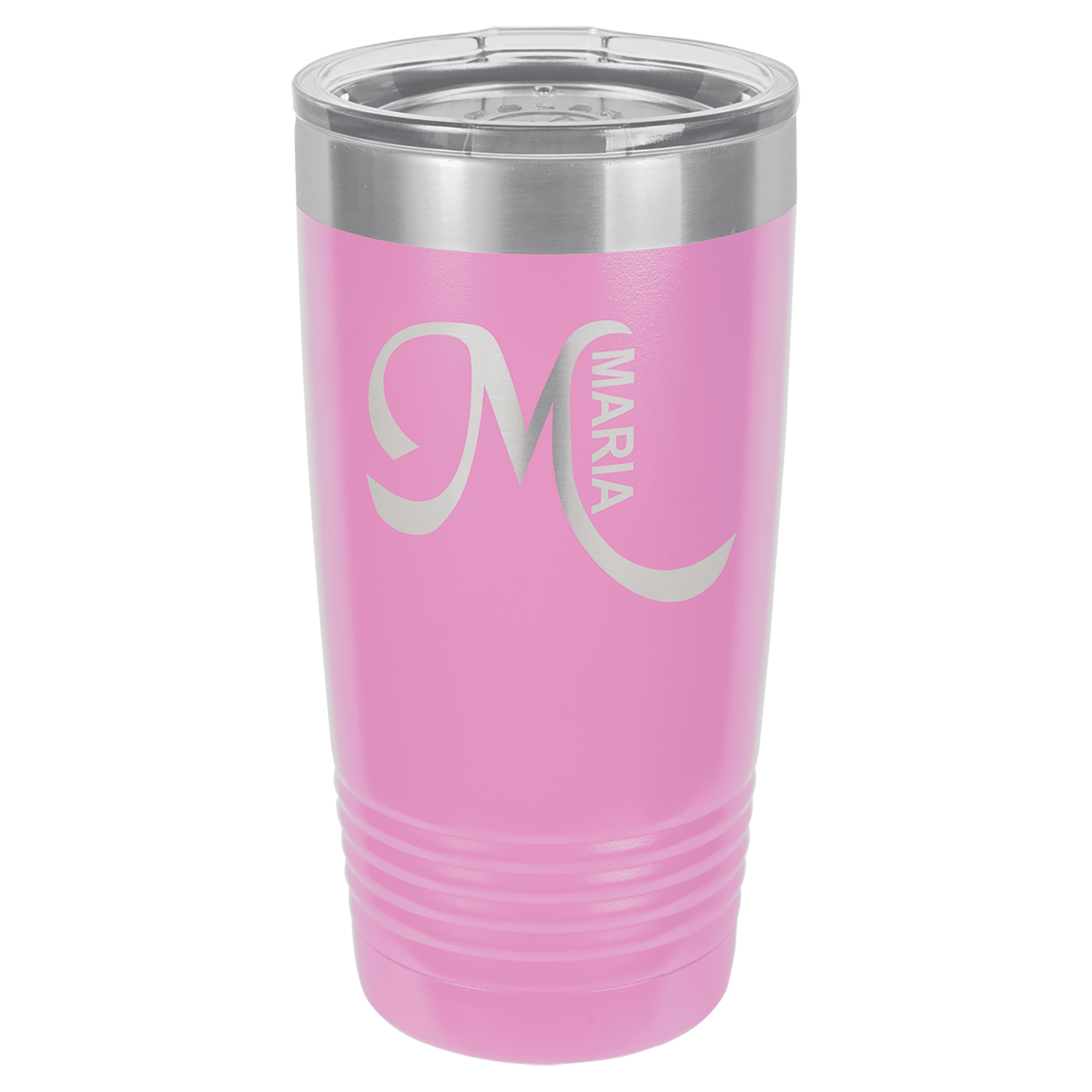 Baby Pink Insulated Stainless Steel Tumbler Mug with Custom Name