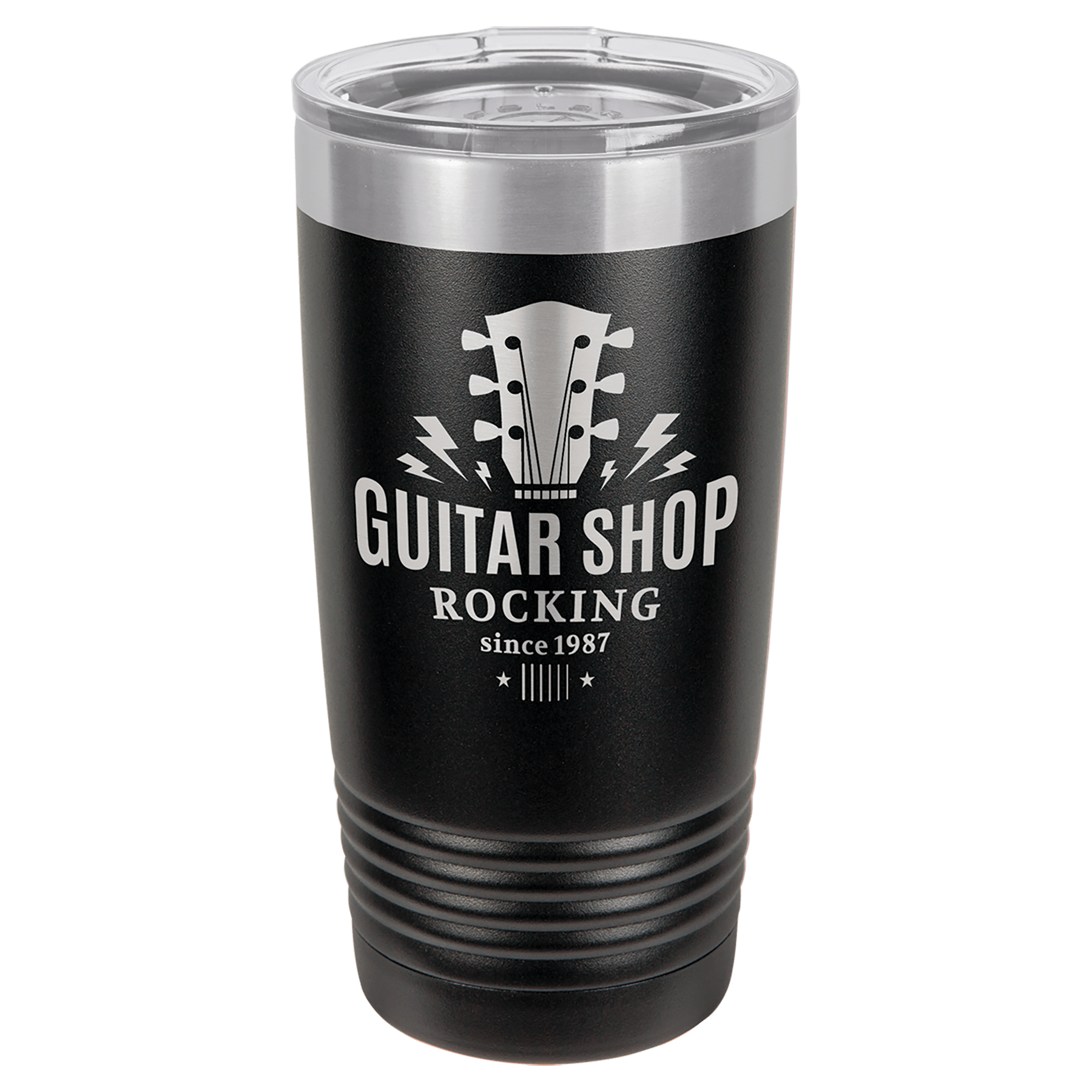 Black Insulated Stainless Steel Tumbler Mug with Custom Logo