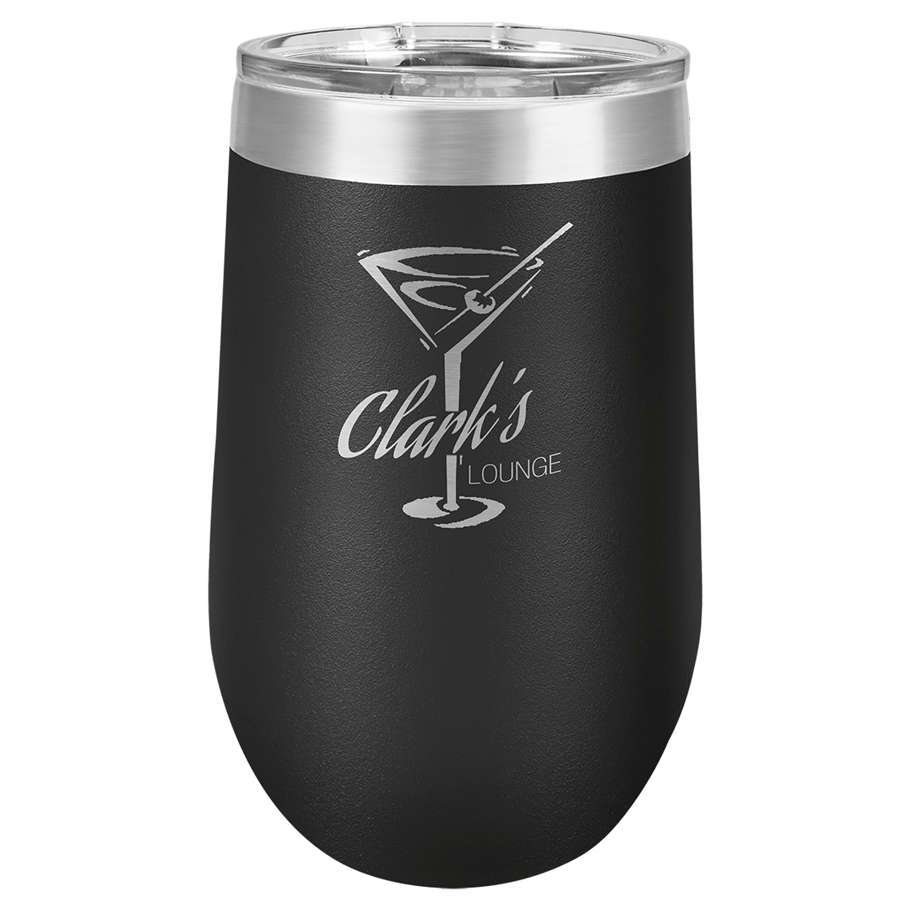 Black Tumbler Travel Mug with Custom Logo