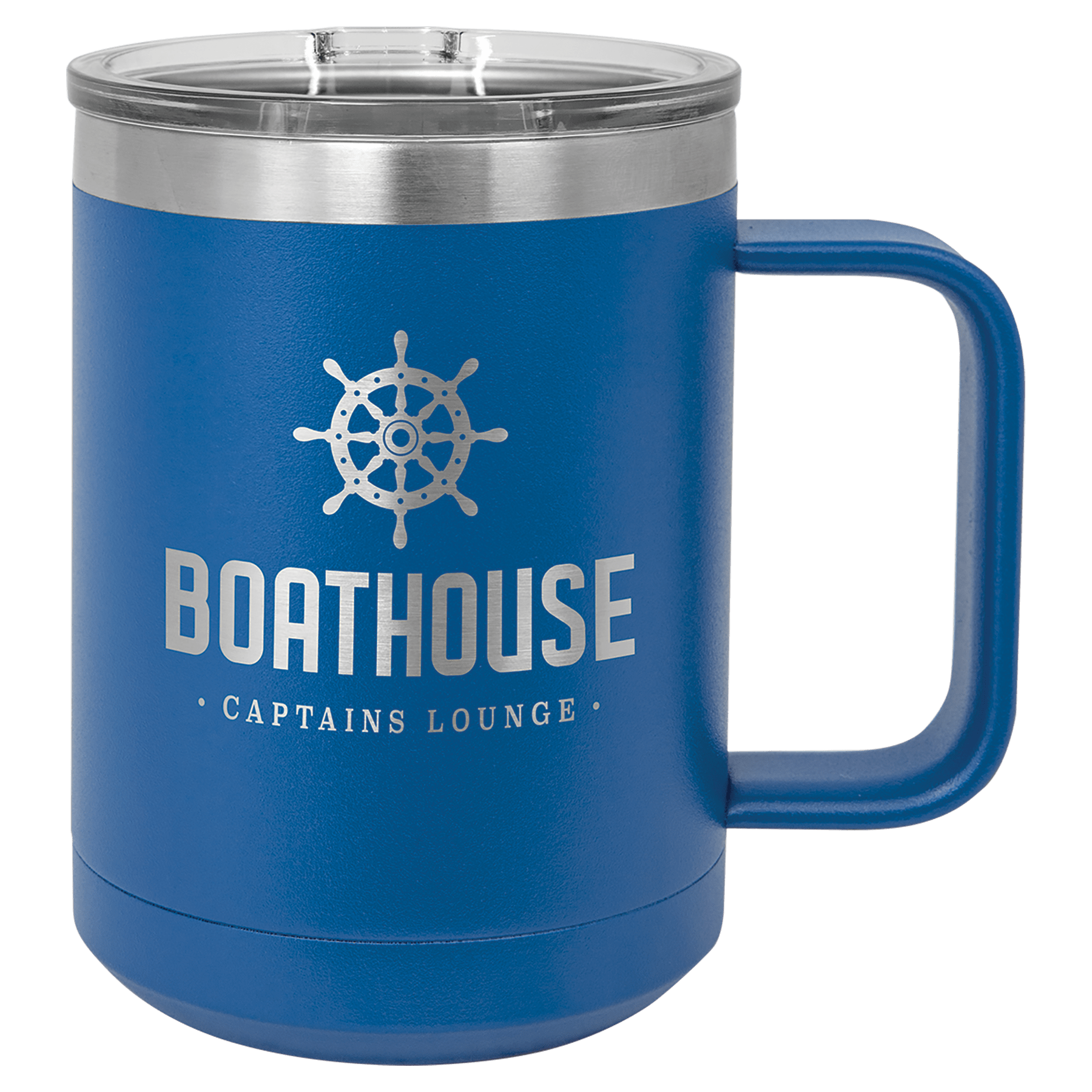 Blue Insulated Stainless Steel Tumbler Mug with Custom Logo