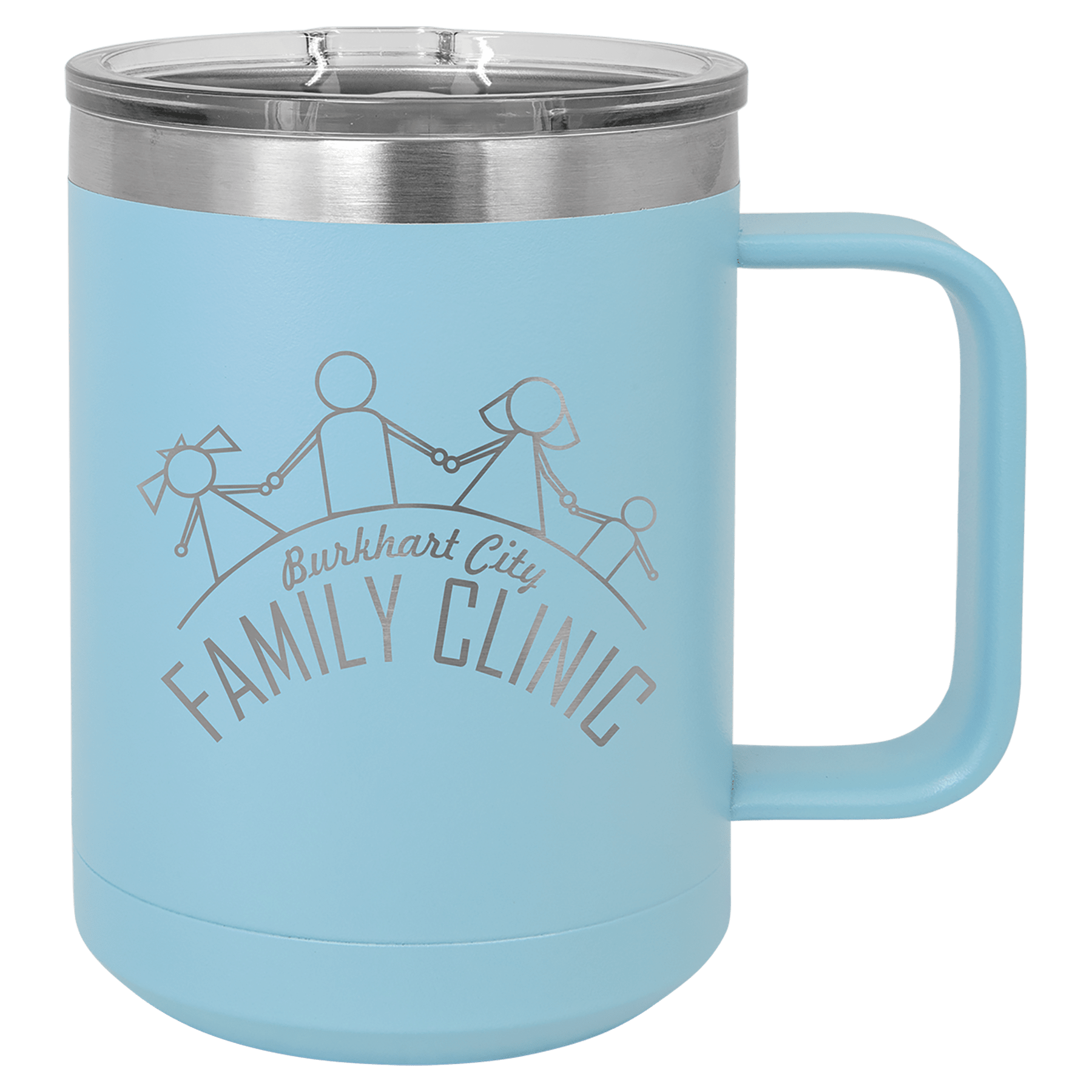Blue Insulated Stainless Steel Tumbler Mug with Custom Logo