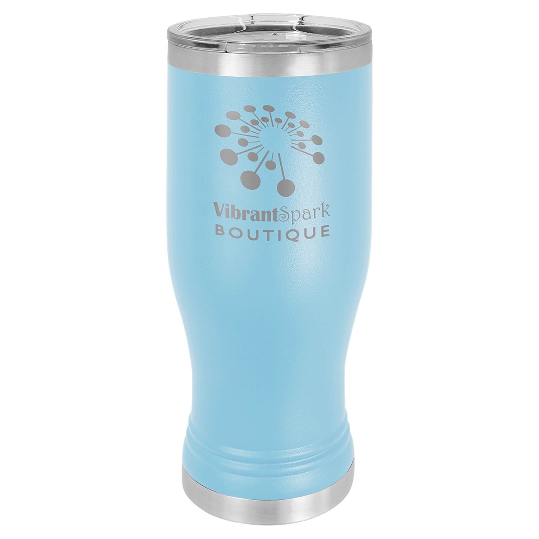 Blue Insulated Tumbler Mug with Custom Logo Engraving