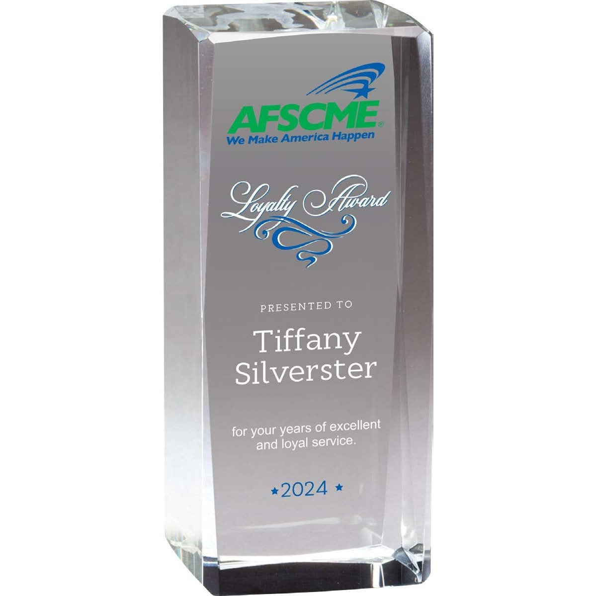 Crystal Award with Custom Engraving