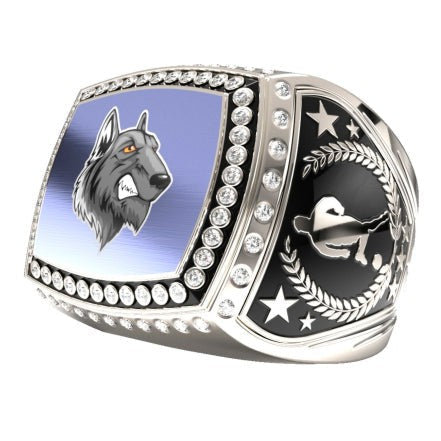 Custom Silver Ring Award with picture