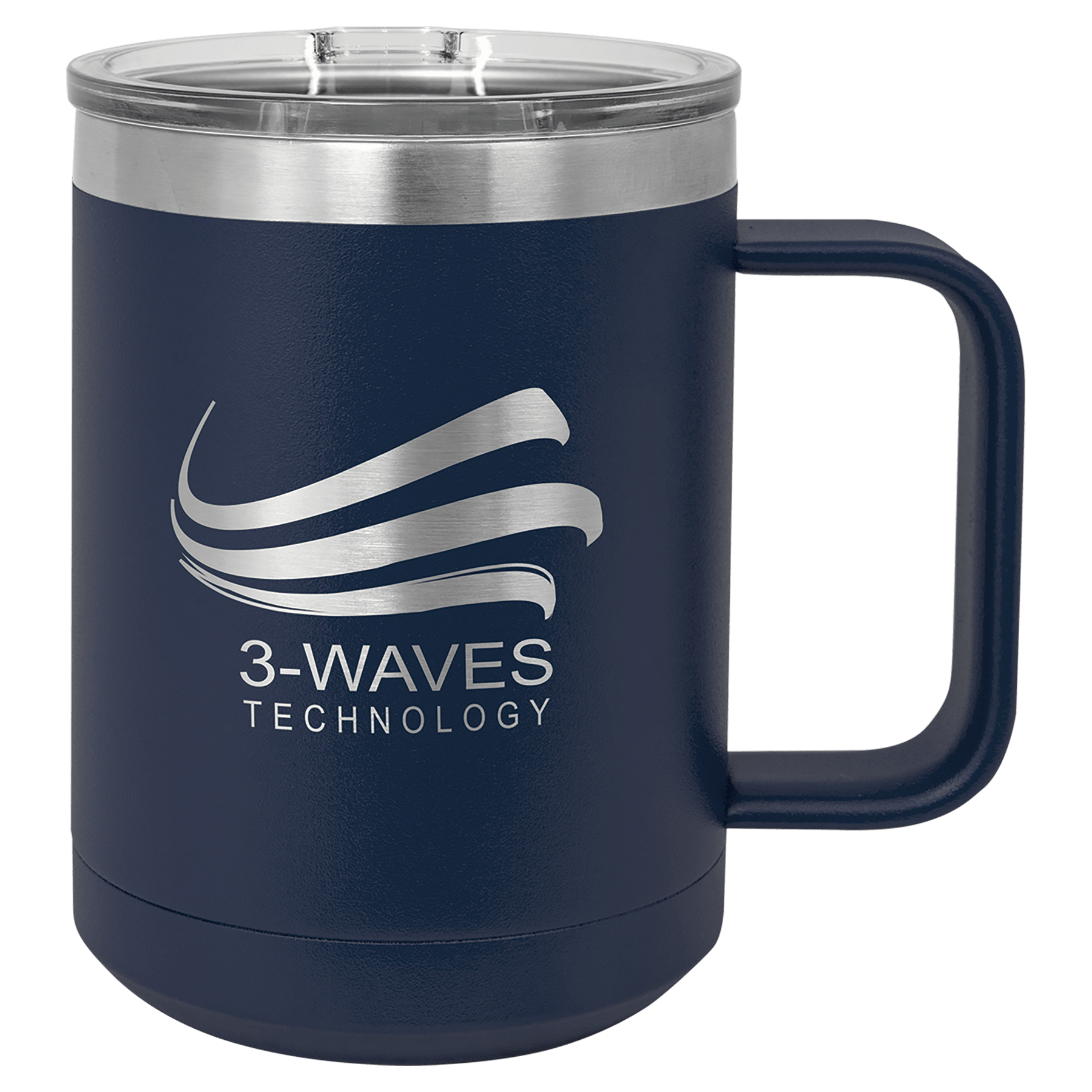 Dark Blue Insulated Stainless Steel Tumbler Mug with Custom Logo