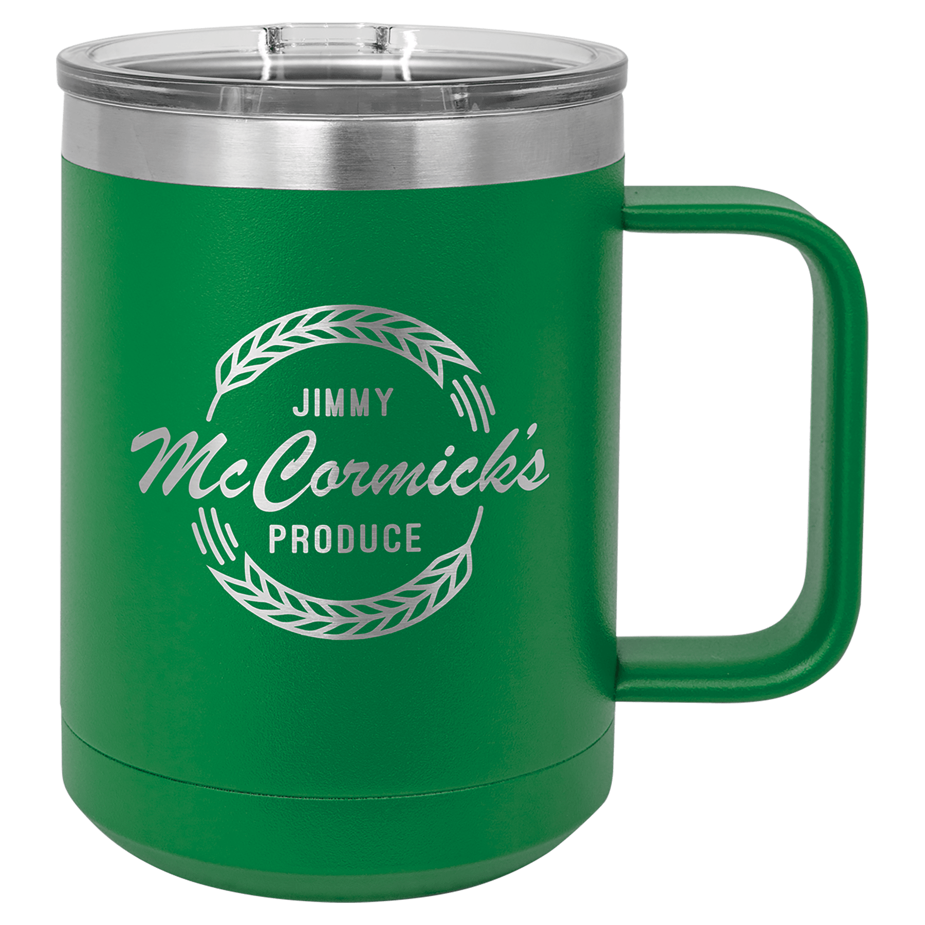 Green Stainless Steel Insulated Tumbler Mug with Custom Logo