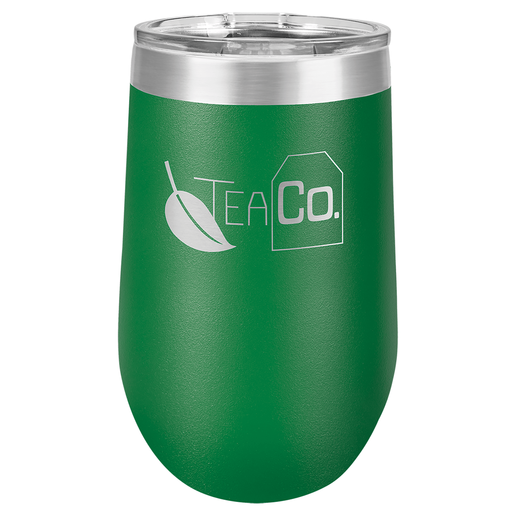 Green Tumbler Travel Mug with Custom Logo