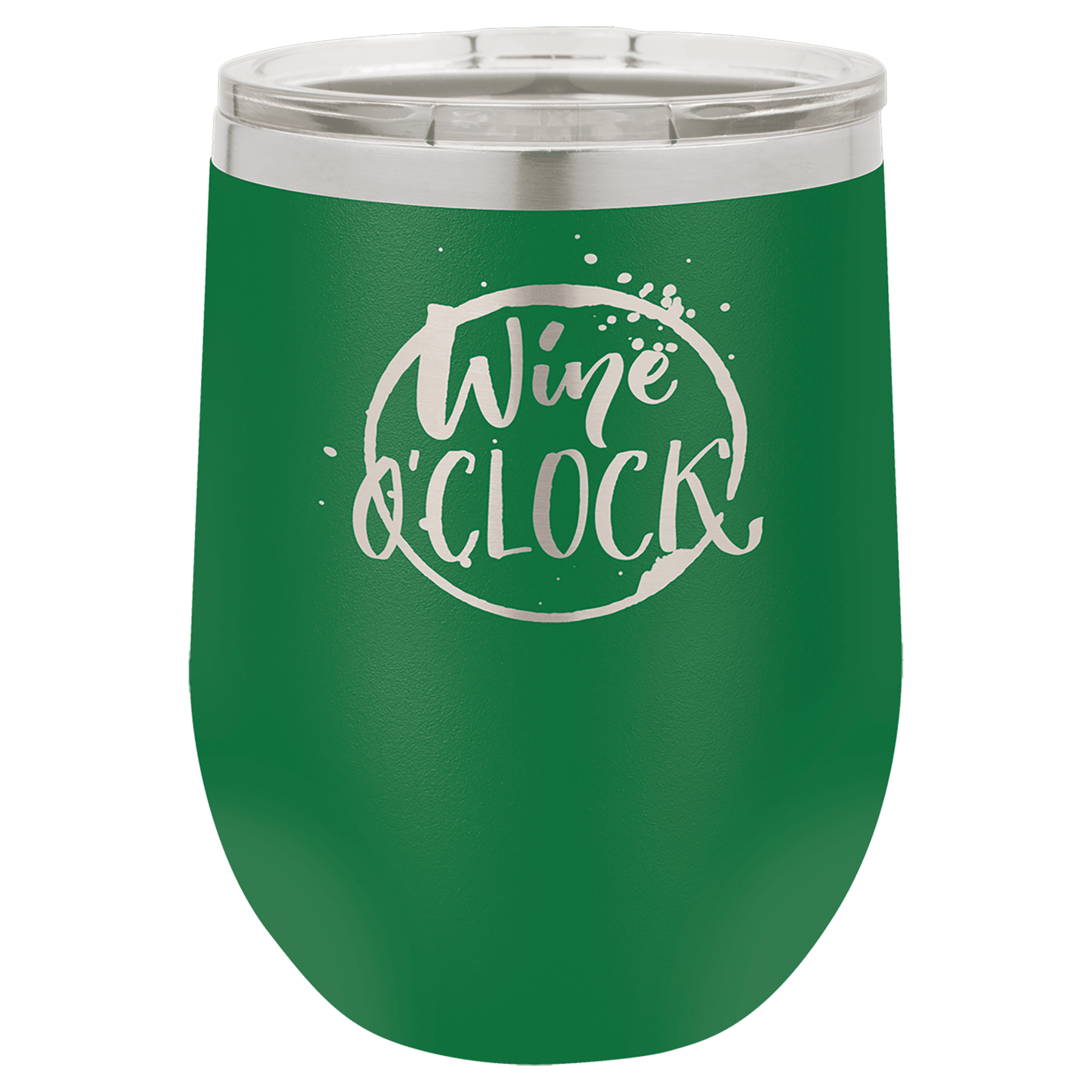 Insulated Stainless Steel Tumbler Cup with Custom Logo in Green Color
