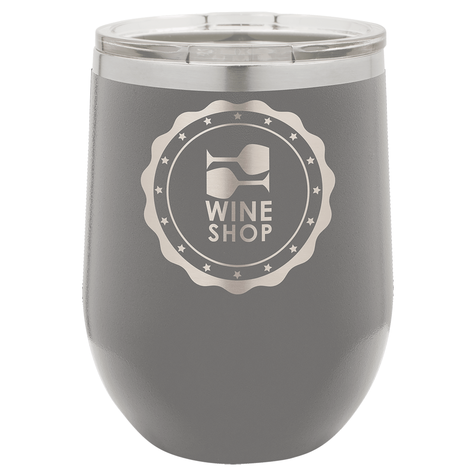 Insulated Stainless Steel Tumbler Cup with Custom Logo in Grey Color