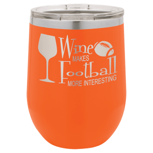 Insulated Stainless Steel Tumbler Cup with Custom Logo in Orange Color