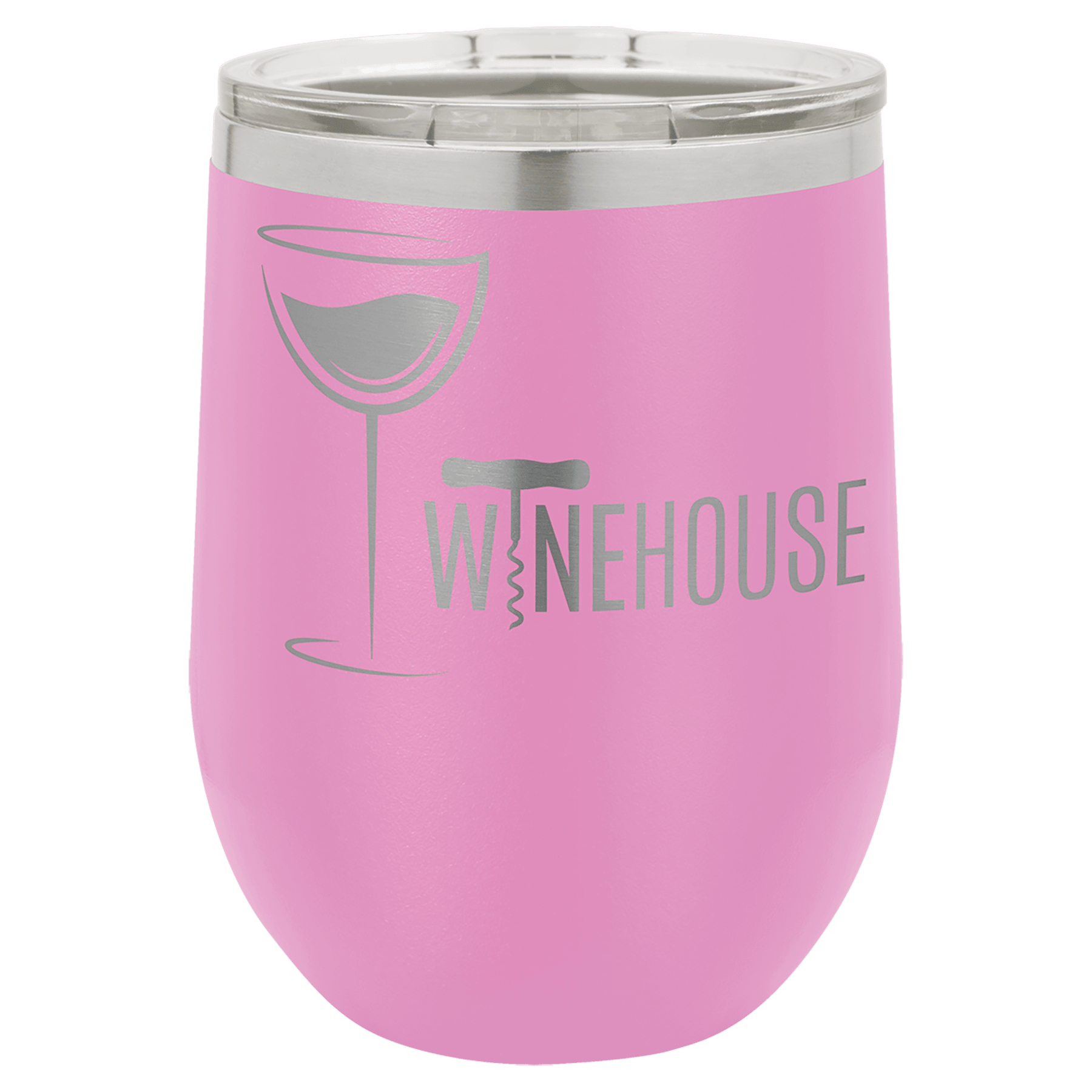 Insulated Stainless Steel Tumbler Cup with Custom Logo in Pink Color