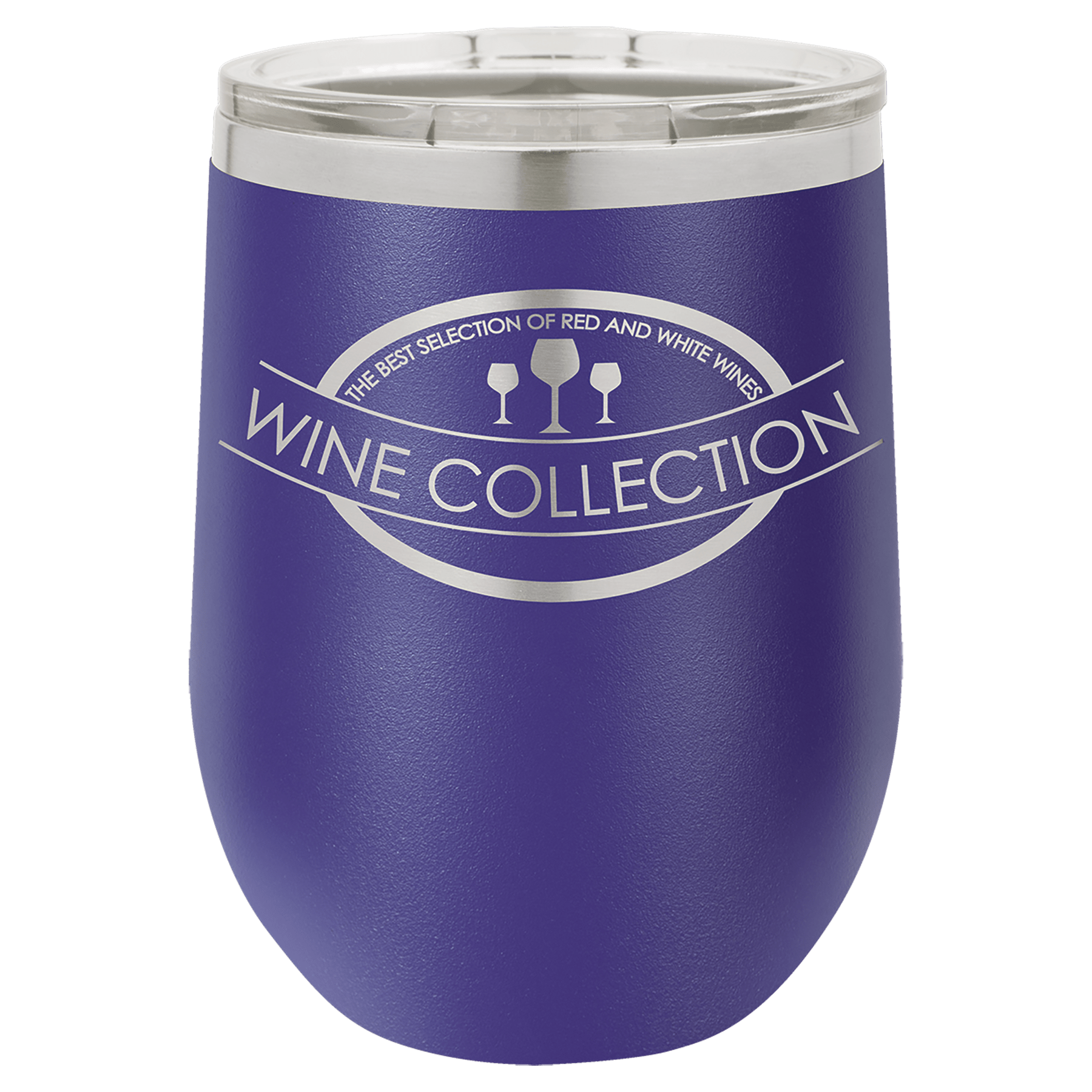 Insulated Stainless Steel Tumbler Cup with Custom Logo in Purple Color
