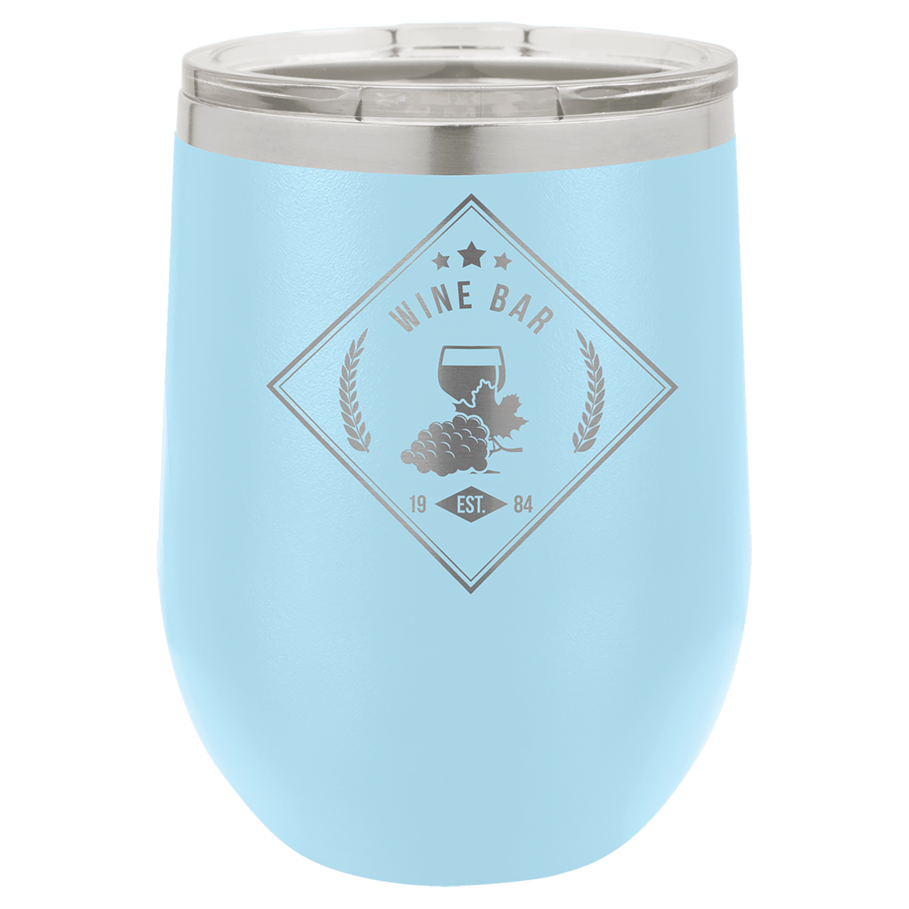 Insulated Stainless Steel Tumbler Cup with Custom Logo in Sky Blue Color
