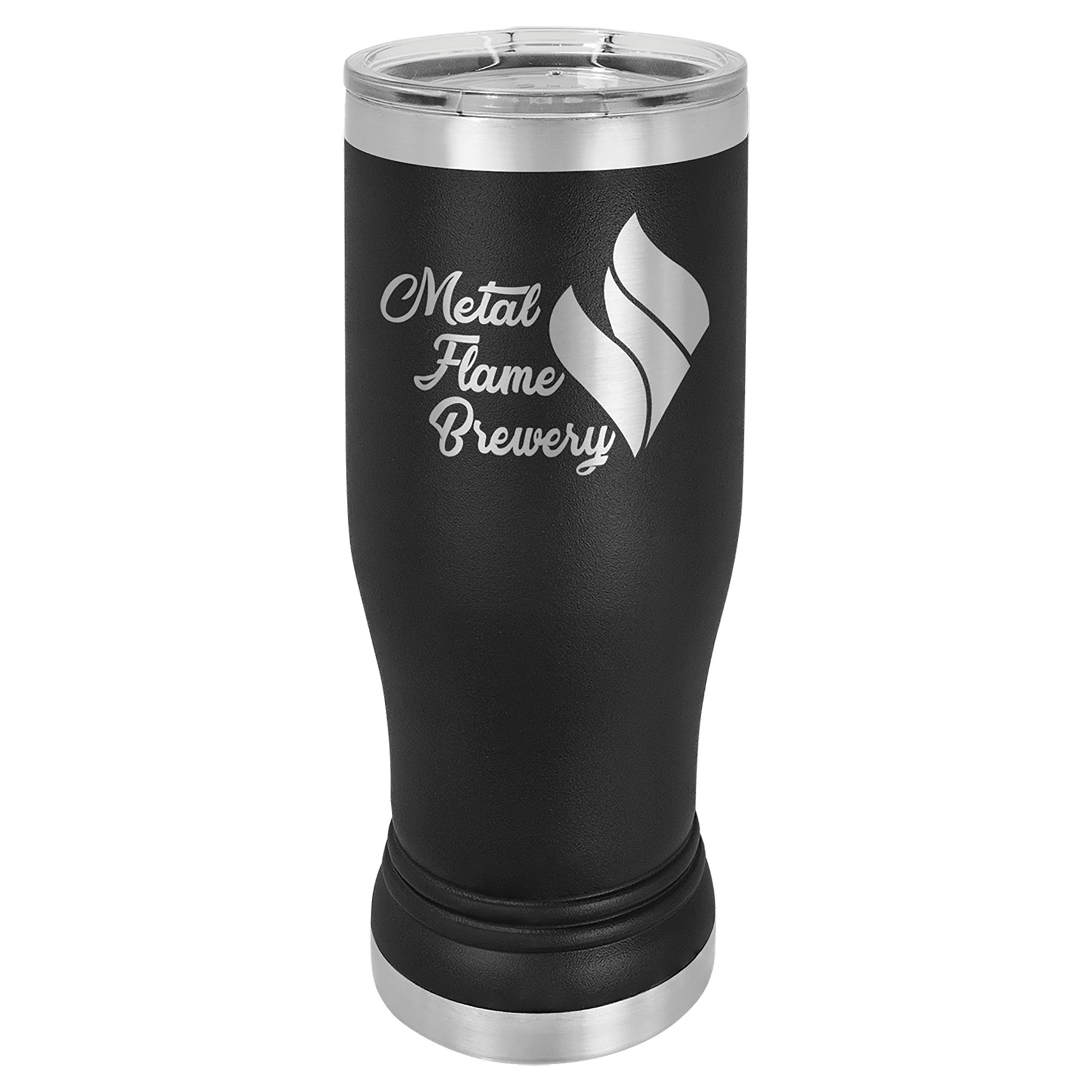 Insulated Stainless Steel Tumbler Tall Mug with Custom Logo in Black Color