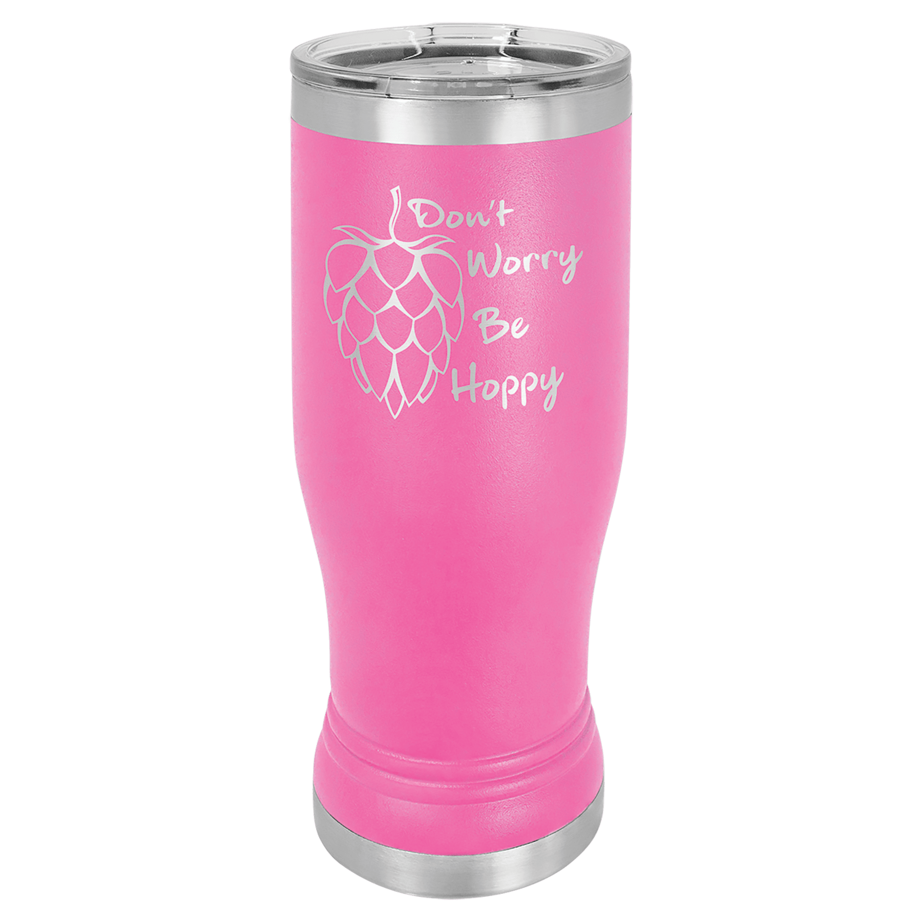 Insulated Stainless Steel Tumbler Tall Mug with Custom Logo in Pink Color