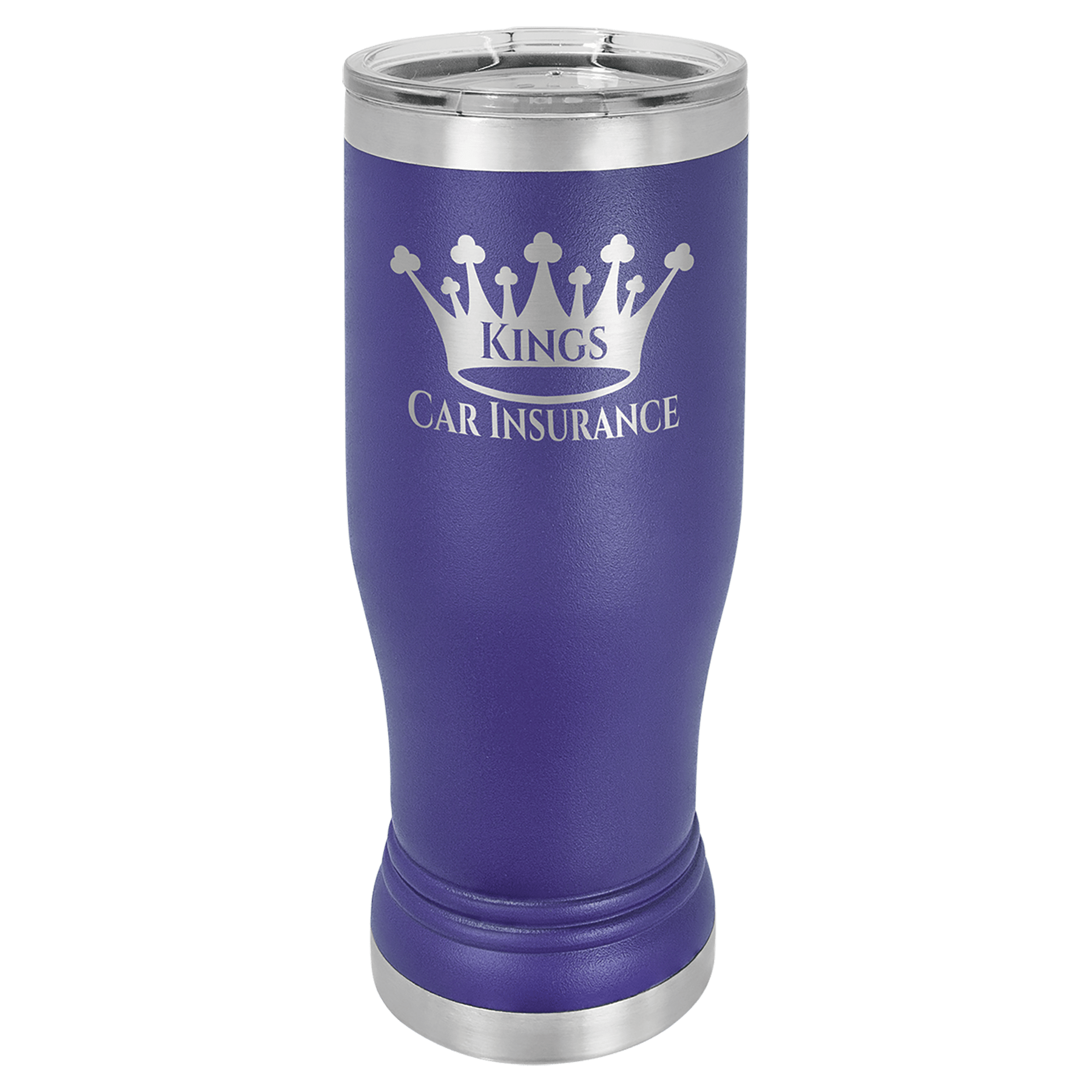 Insulated Stainless Steel Tumbler Tall Mug with Custom Logo in Purple Color