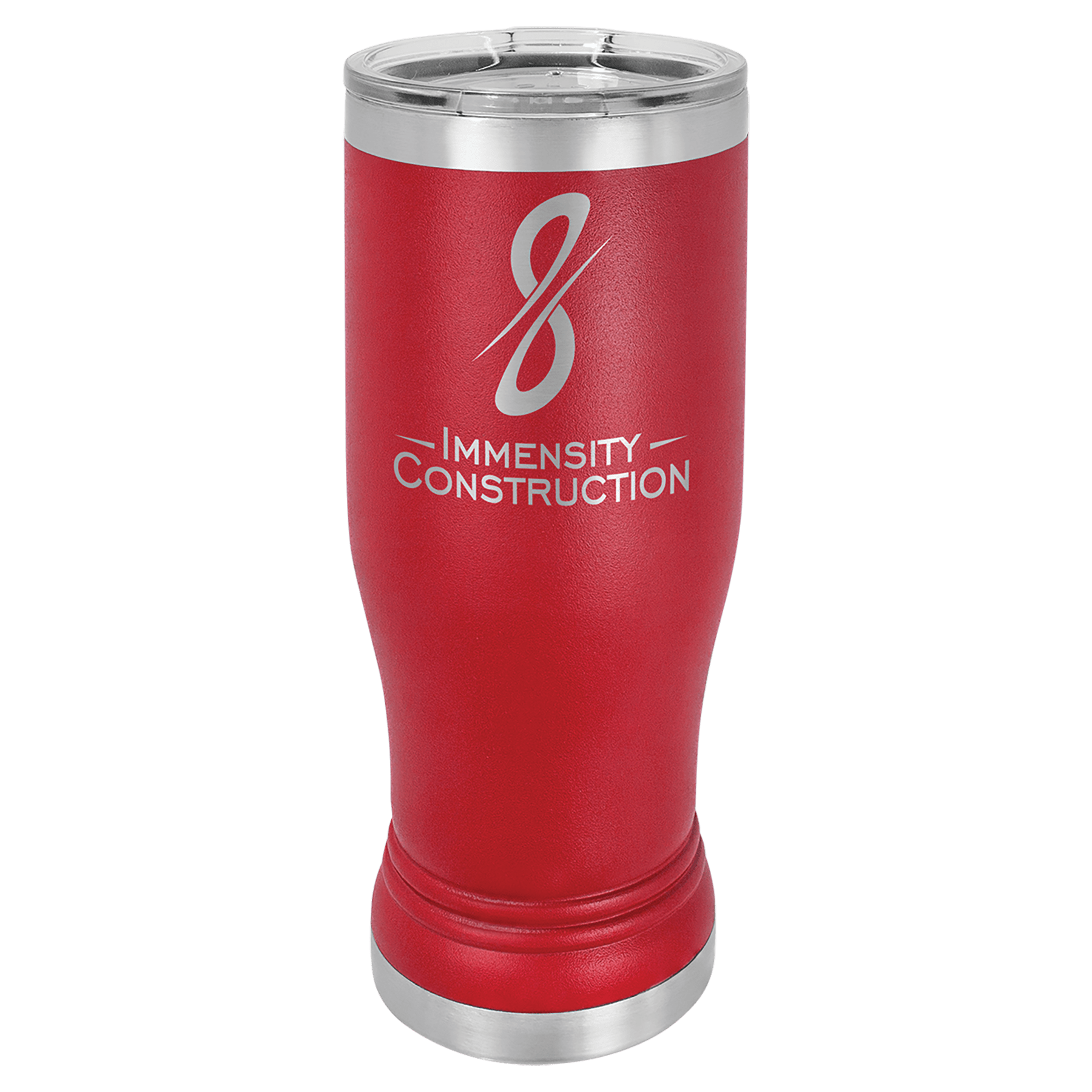 Insulated Stainless Steel Tumbler Tall Mug with Custom Logo in Red Color