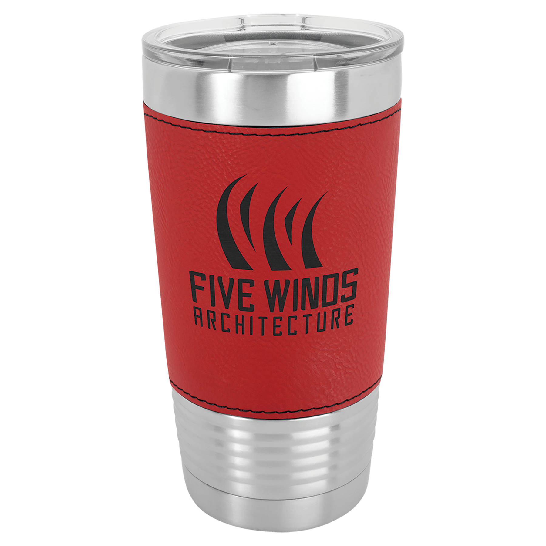 Insulated Red and silver Tumbler Mug with custom logo