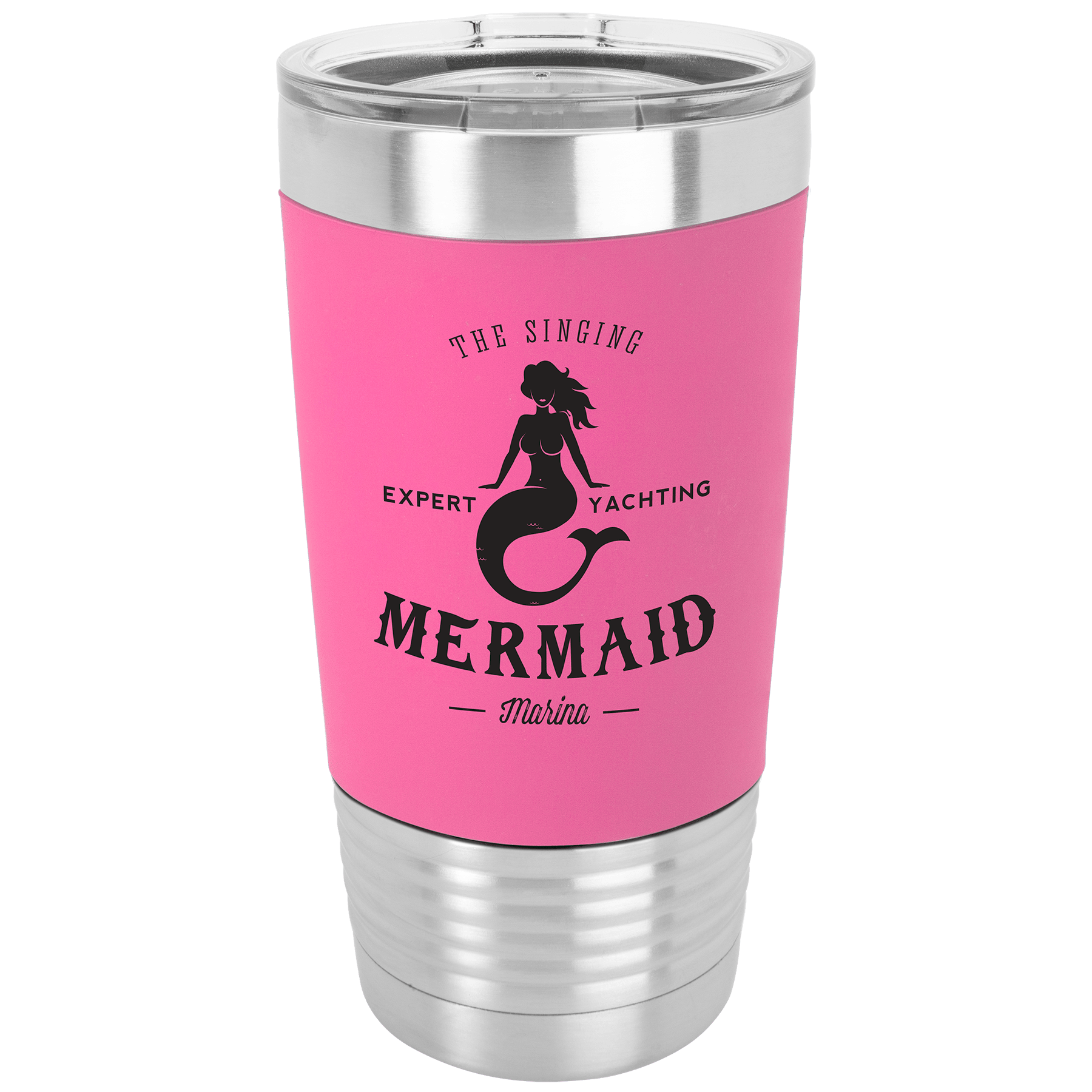 Pink Insulated Tumbler Mug with logo