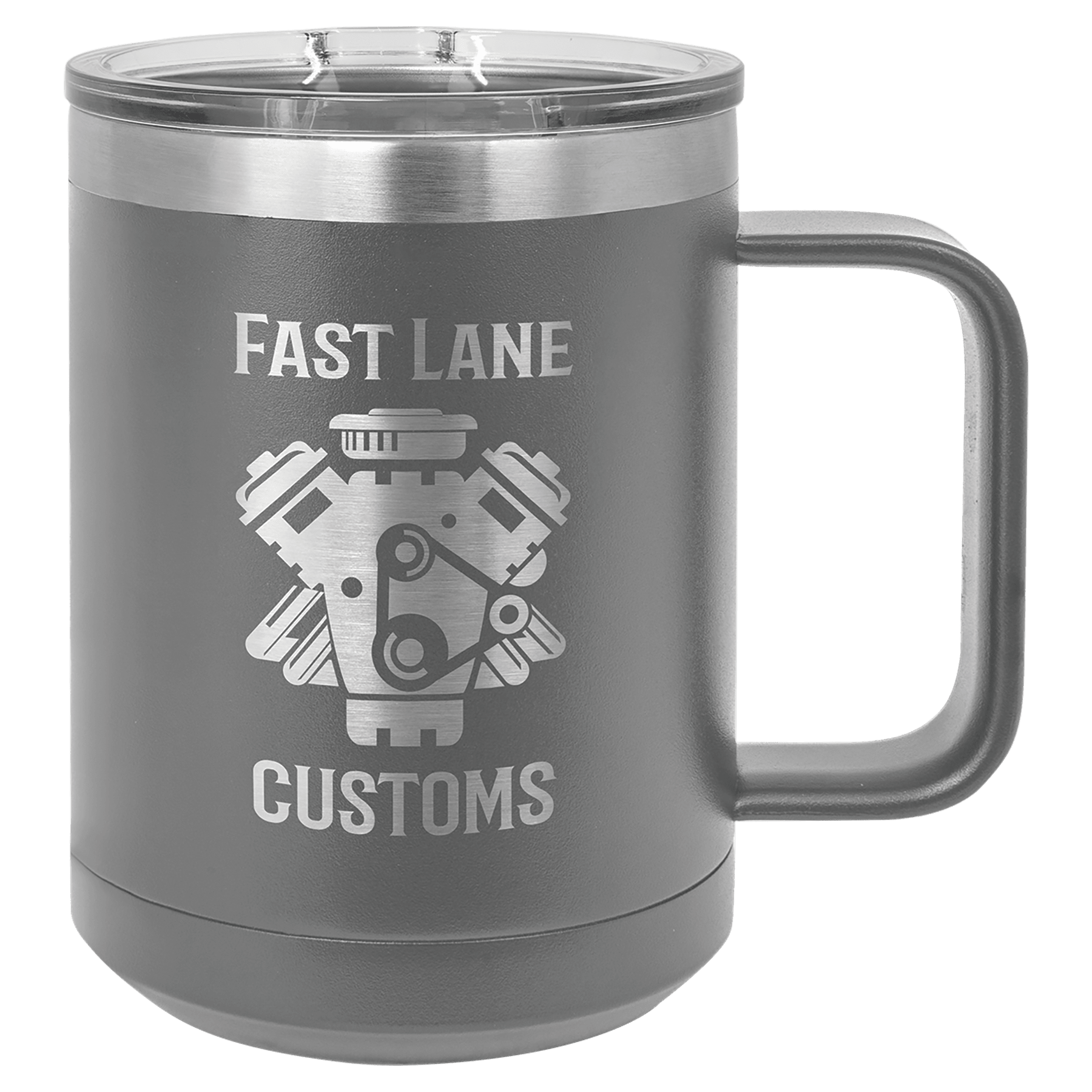 Light Grey Insulated Stainless Steel Tumbler Mug with Custom Logo