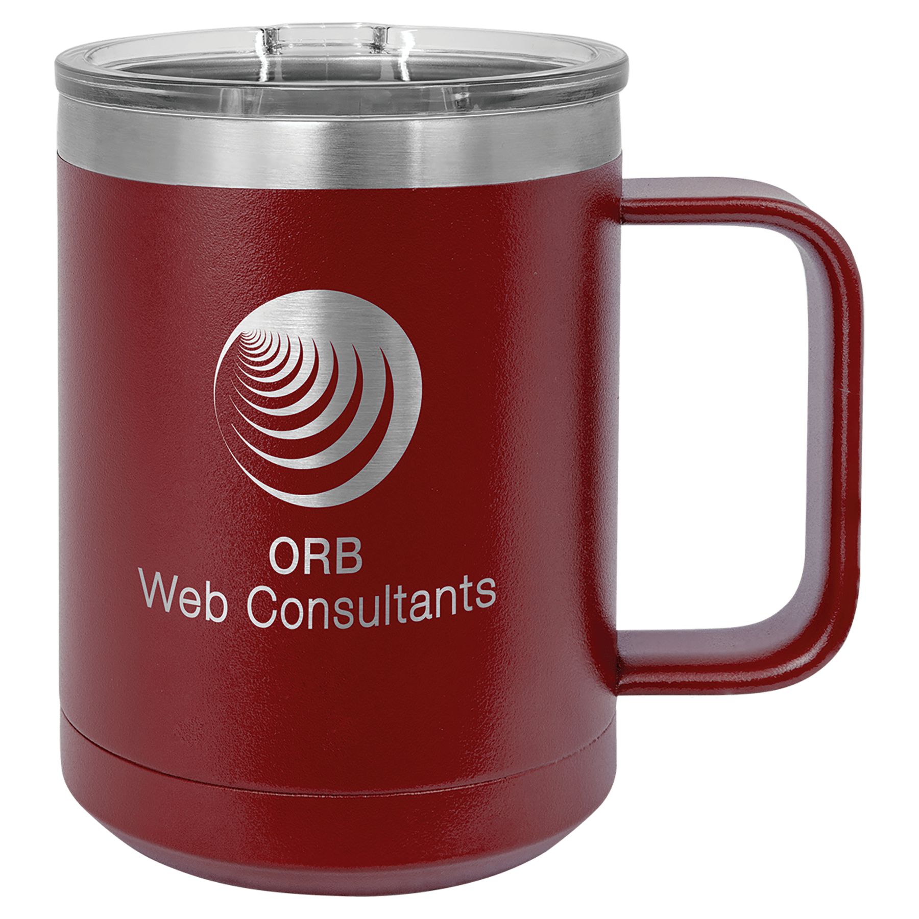 Maroon Stainless Steel Insulated Tumbler Mug with Custom Logo