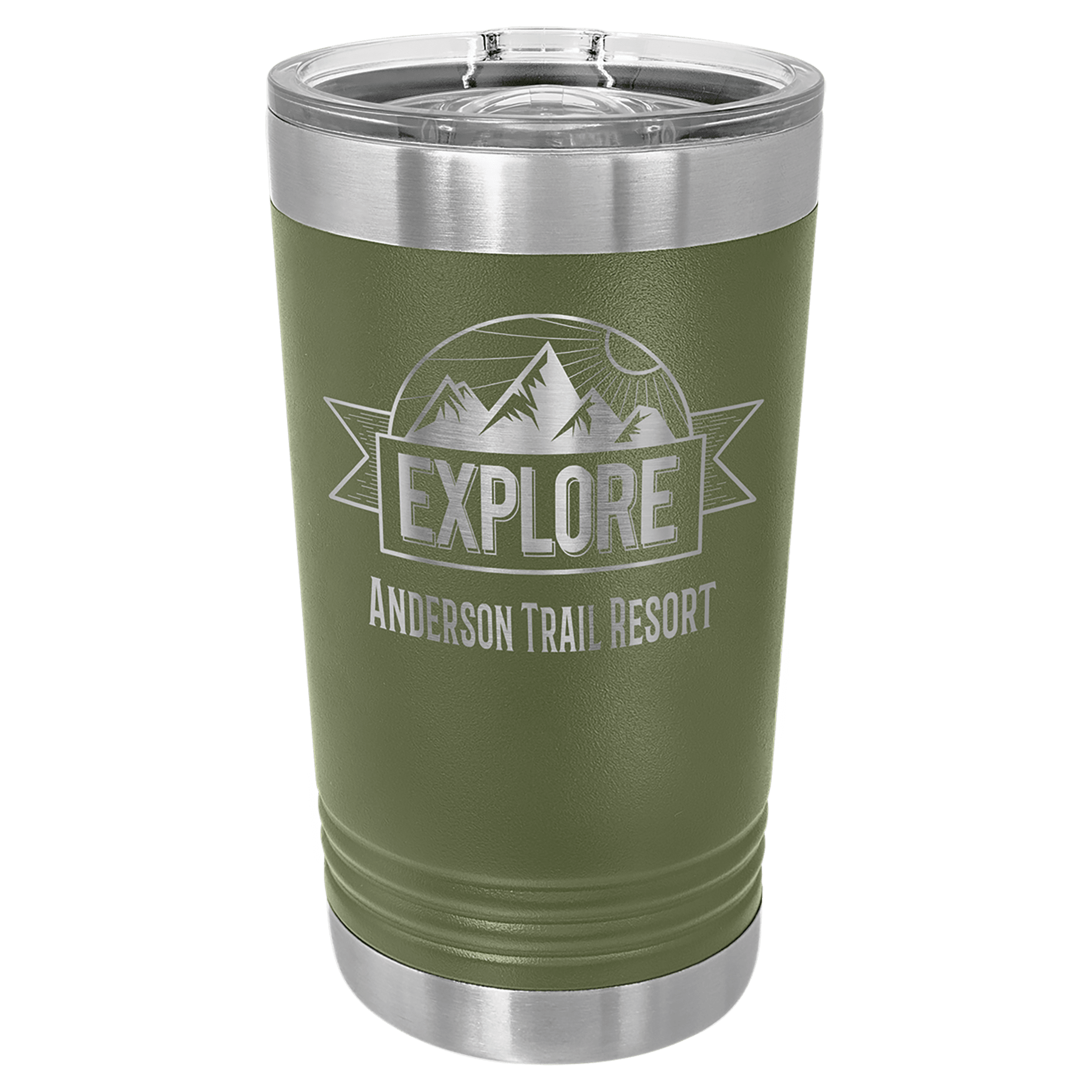 Olive Green Stainless Steel Insulated Tumbler with Custom Logo