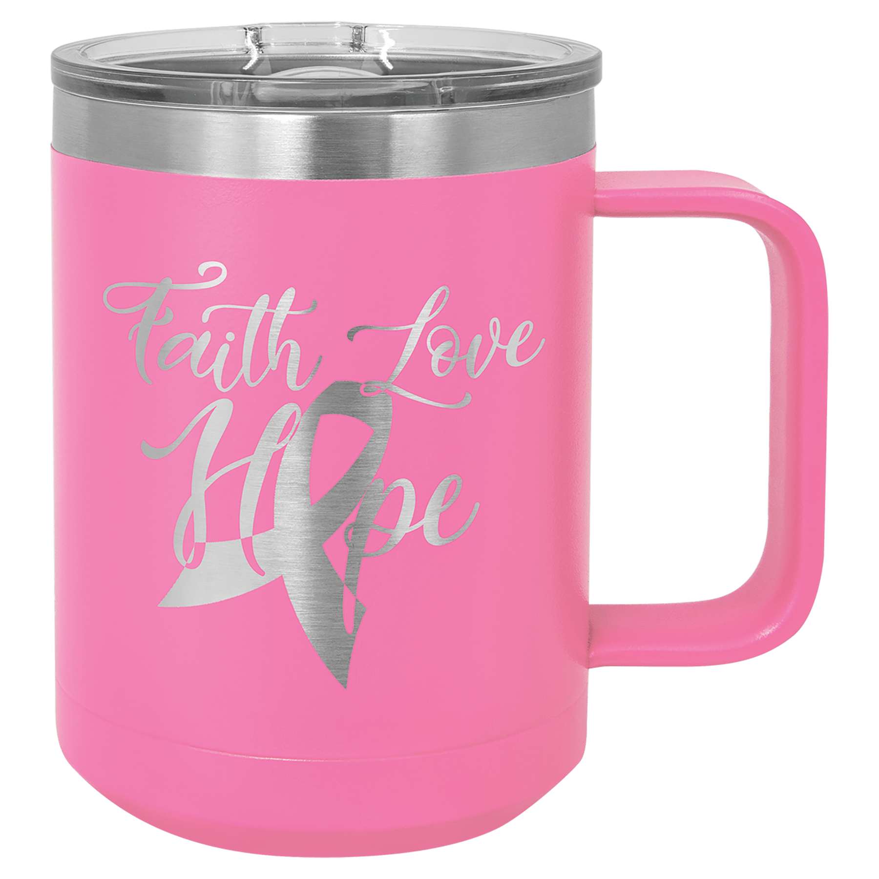 Pink Insulated Stainless Steel Tumbler Mug with Custom Logo