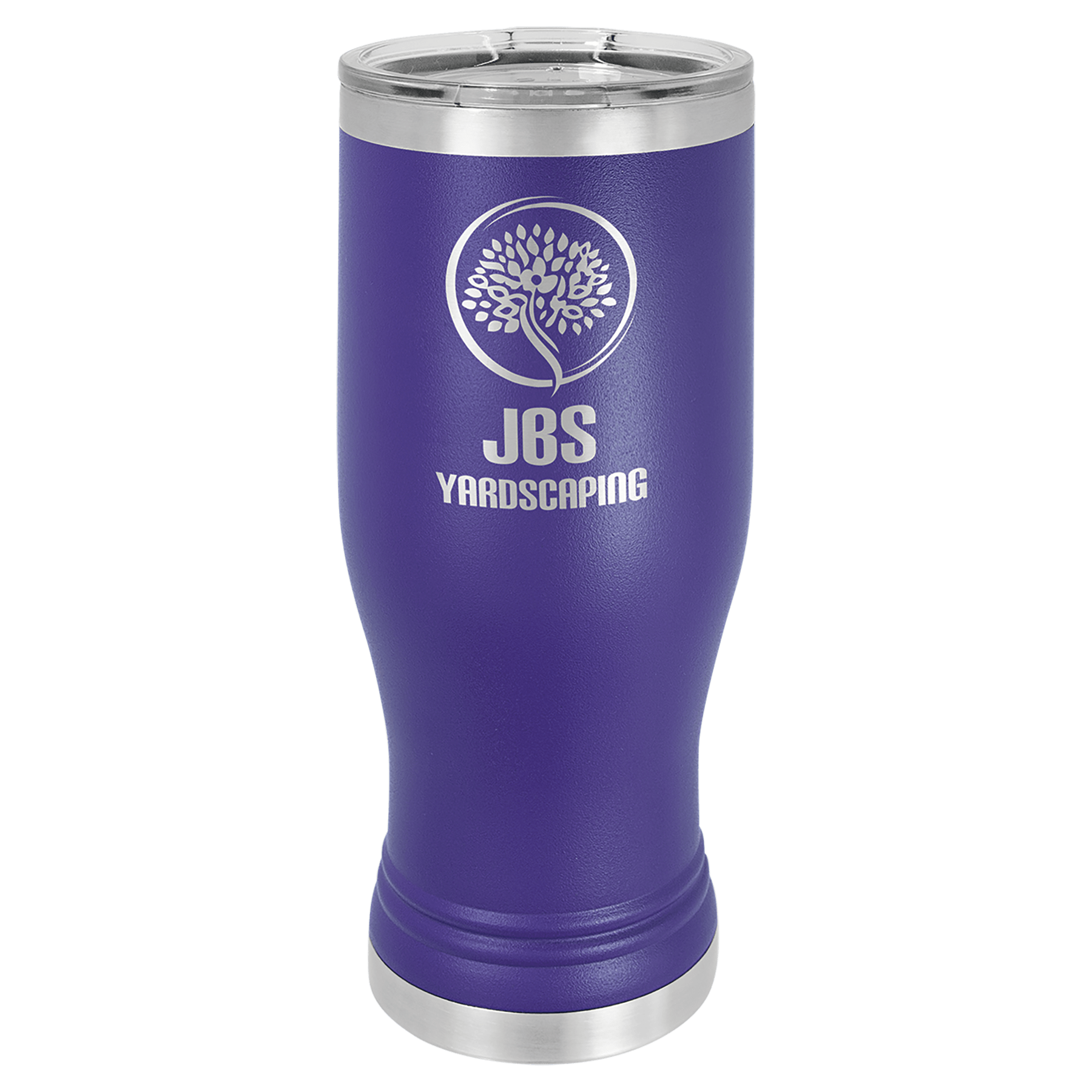 Purple Insulated Tumbler Mug with Custom Logo Engraving
