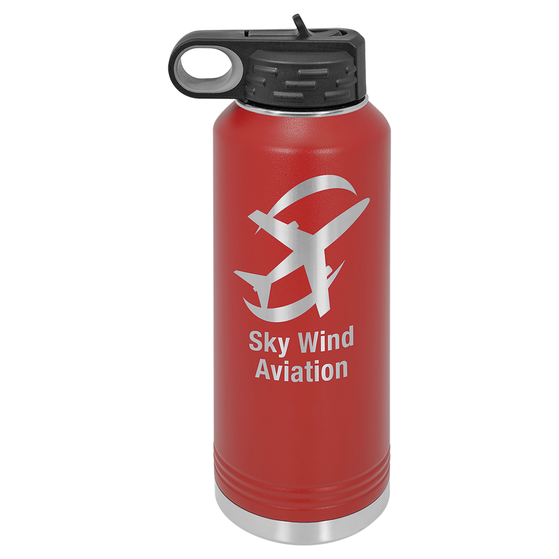 Red Metal Insulated Water Bottle with Custom Logo