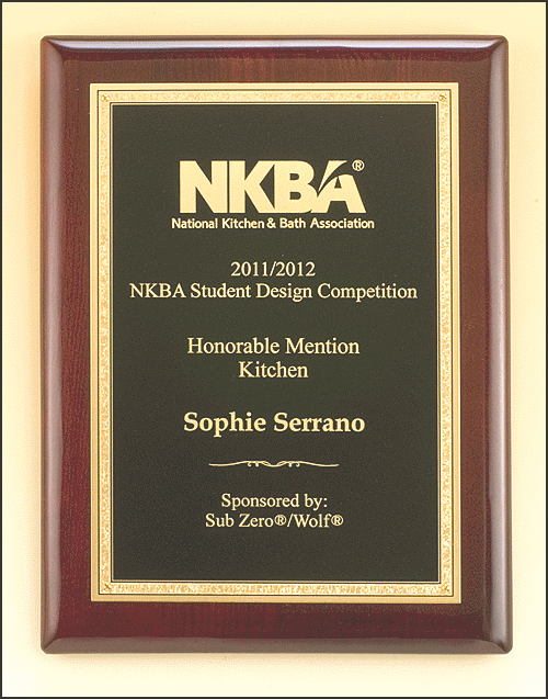 Rosewood Plaque Award