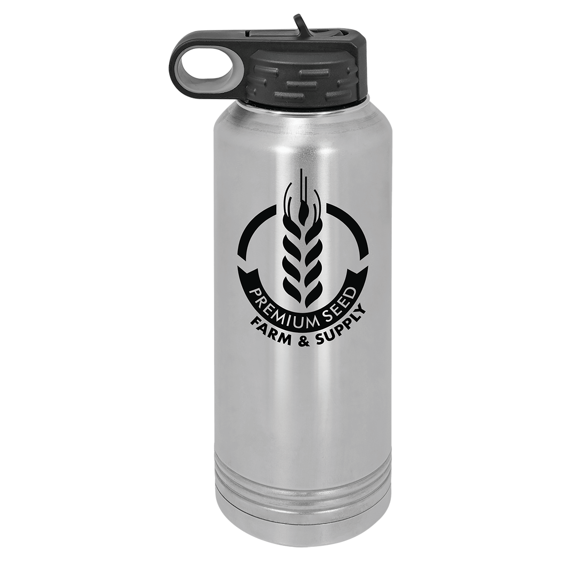 Silver Metal Insulated Water Bottle with Custom Logo