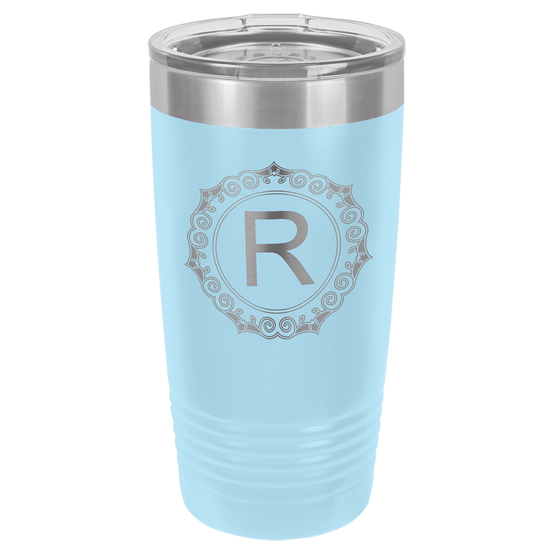 Sky Blue Insulated Stainless Steel Tumbler Mug with Custom Logo