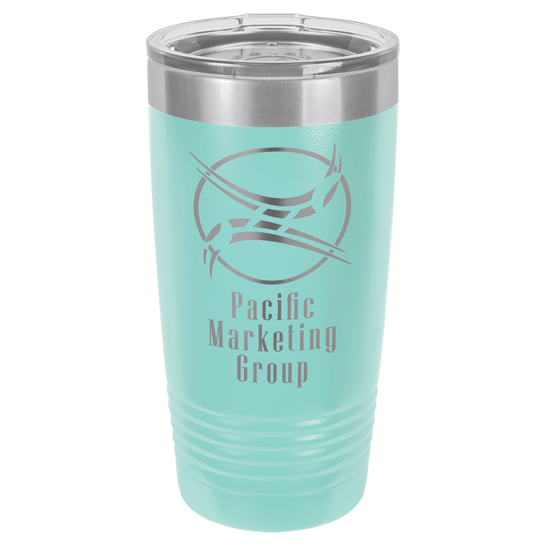 Teal Insulated Stainless Steel Tumbler Mug with Custom Logo