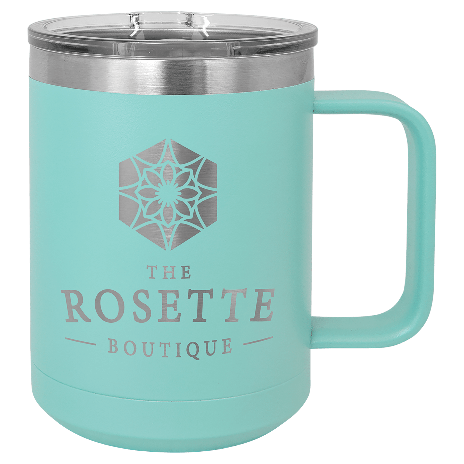 Teal Insulated Stainless Steel Tumbler Mug with Custom Logo