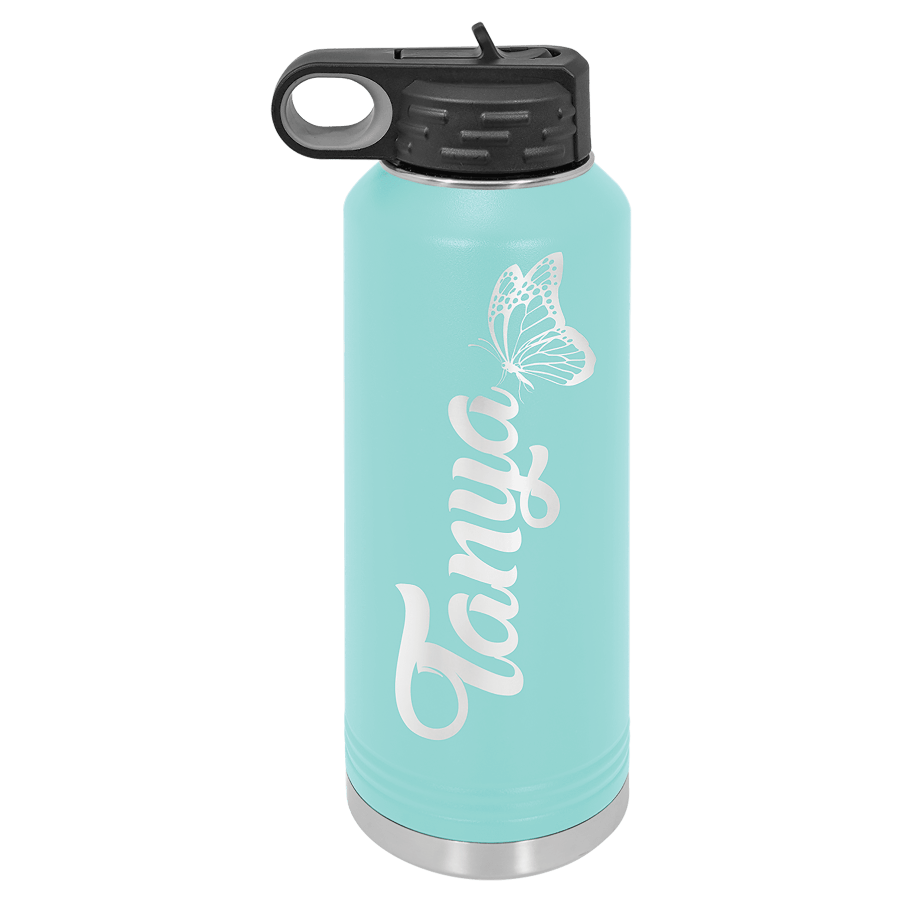 Teal Metal Insulated Water Bottle with Custom Logo