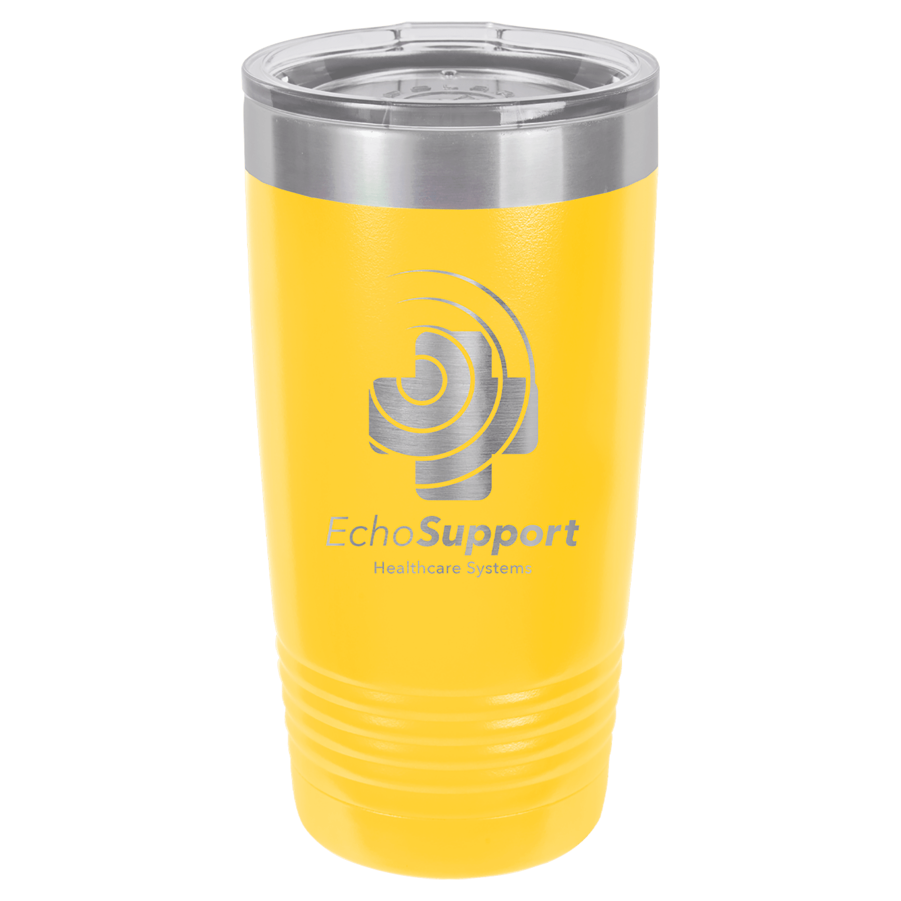 Yellow Insulated Stainless Steel Tumbler Mug with Custom Logo