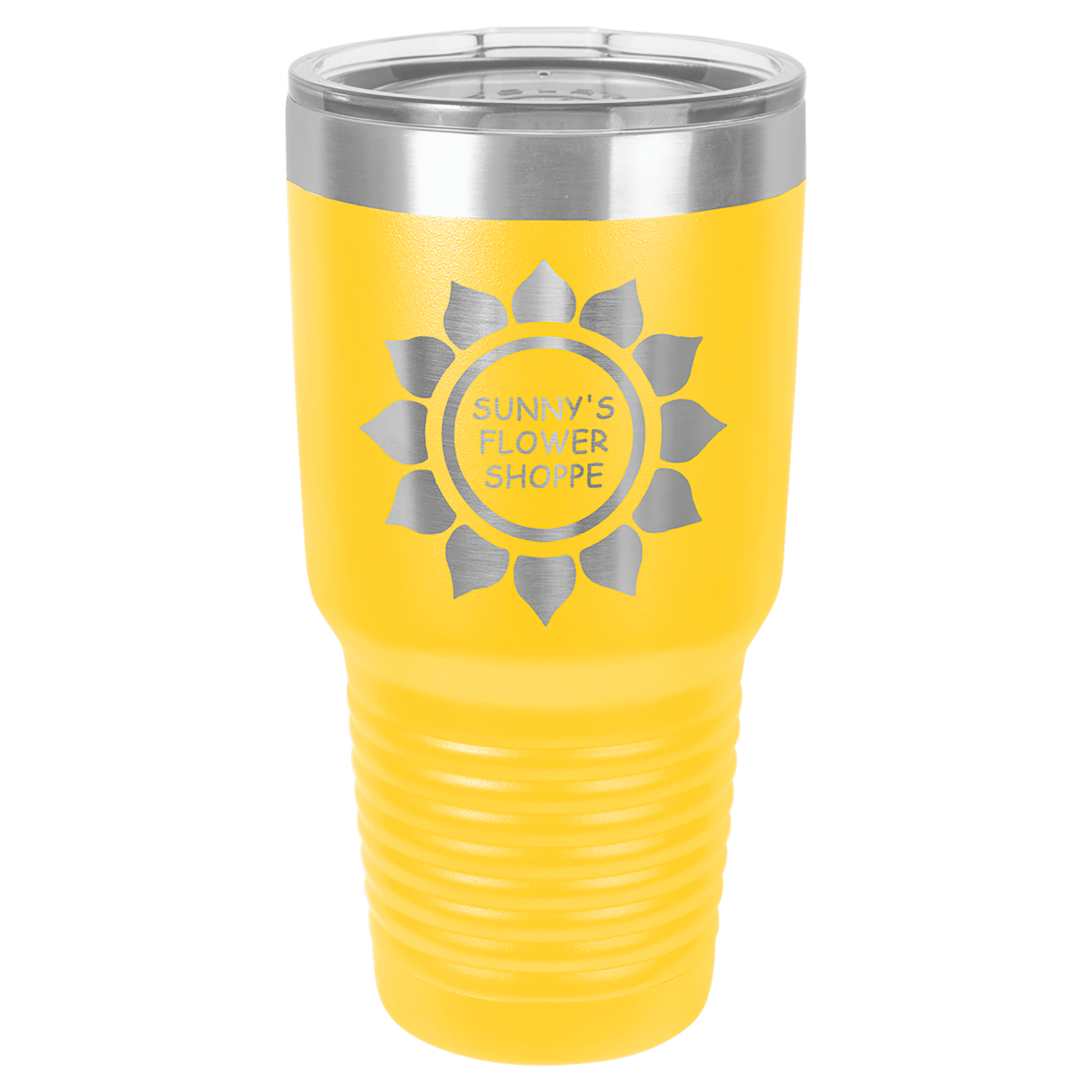Yellow Stainless Steel Insulated Tumbler Cup with Custom Logo