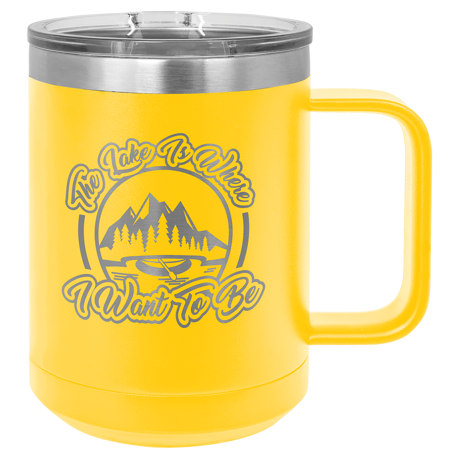 Yellow Stainless Steel Insulated Tumbler Mug with Custom Logo