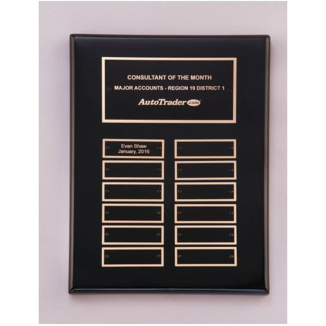 Perpetual Walnut Plaque Award with Magnetic Plates
