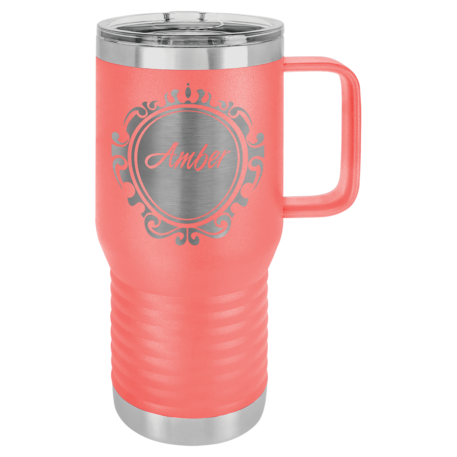 Baby Pink Insulated Tumbler Mug with Custom Text