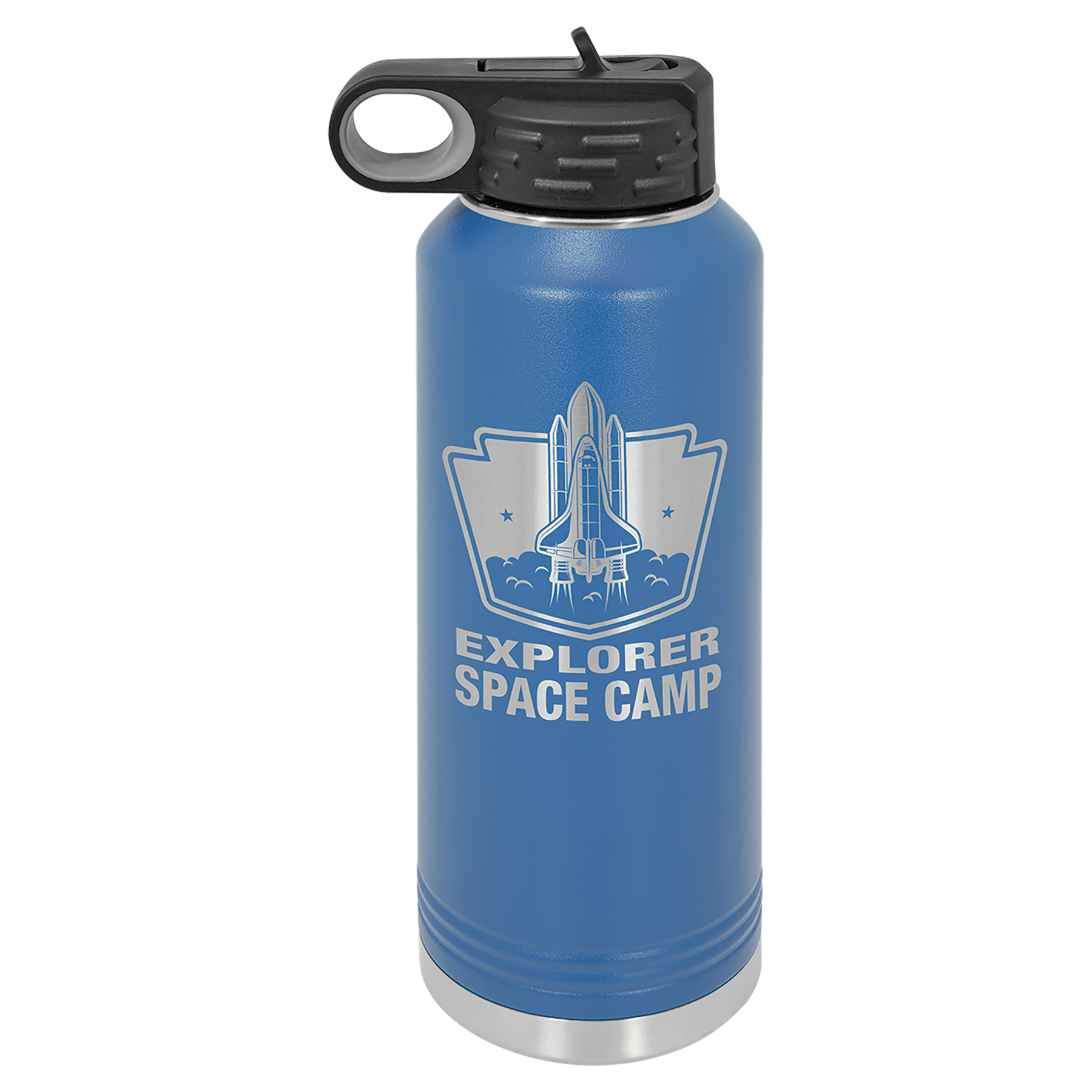 Blue Metal Insulated Water Bottle with Custom Logo