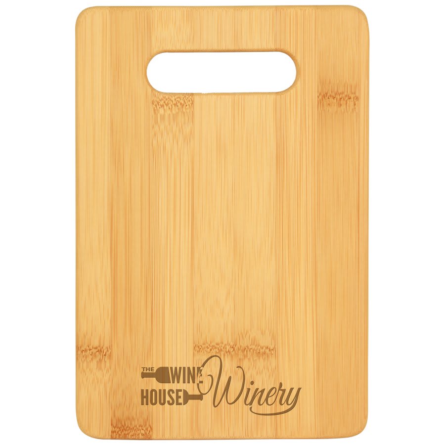 Custom Bamboo Cutting Board with Handle and Custom Logo