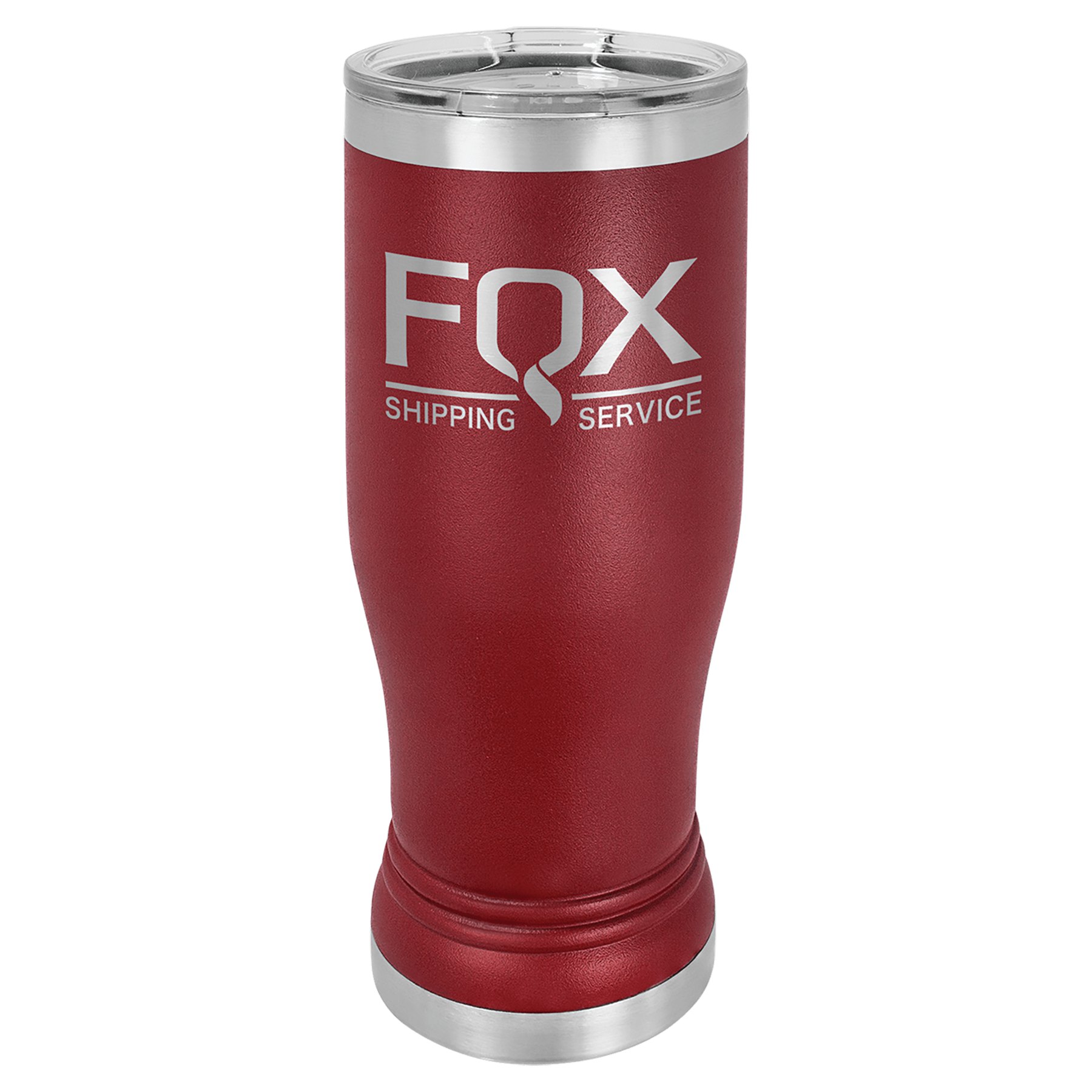 Maroon Insulated Stainless Steel Tumbler Tall Mug with Custom Engraved Logo 