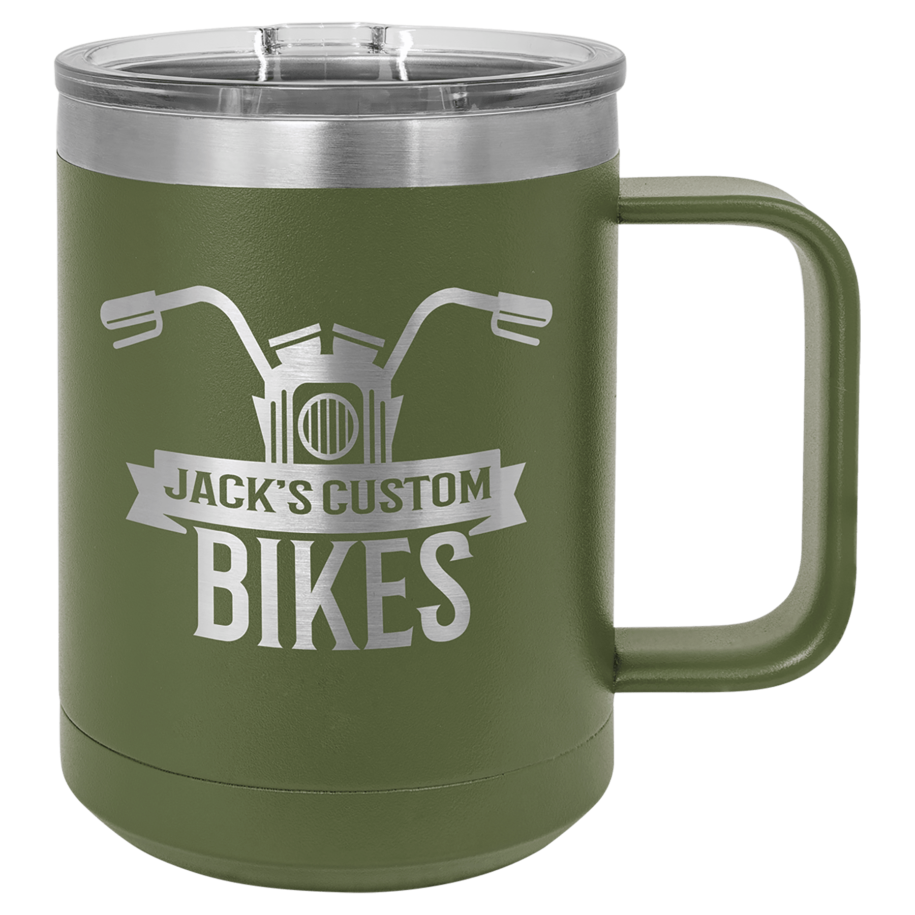 Olive Green Stainless Steel Insulated Tumbler Mug with Custom Logo