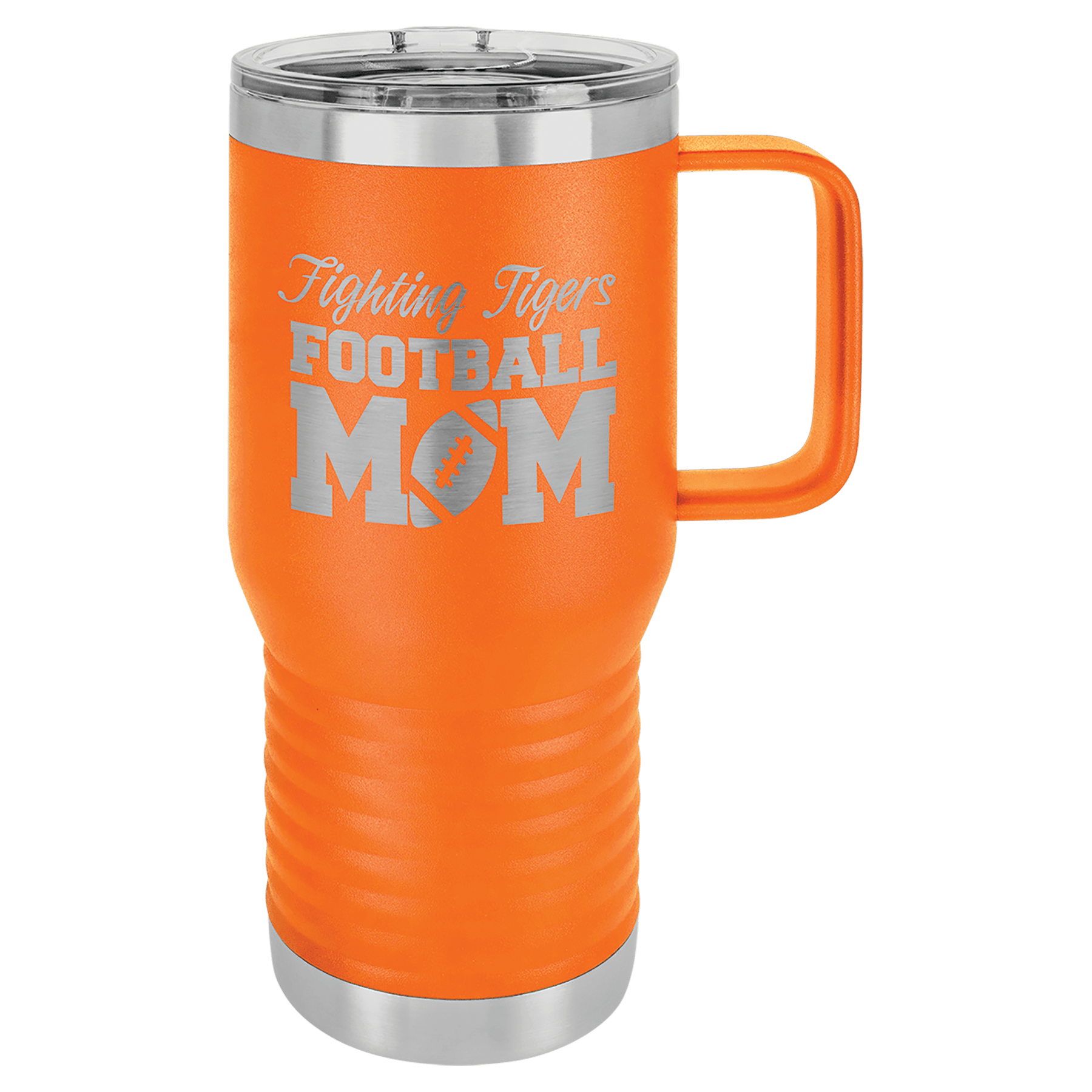 Orange Insulated Tumbler Mug with Custom text