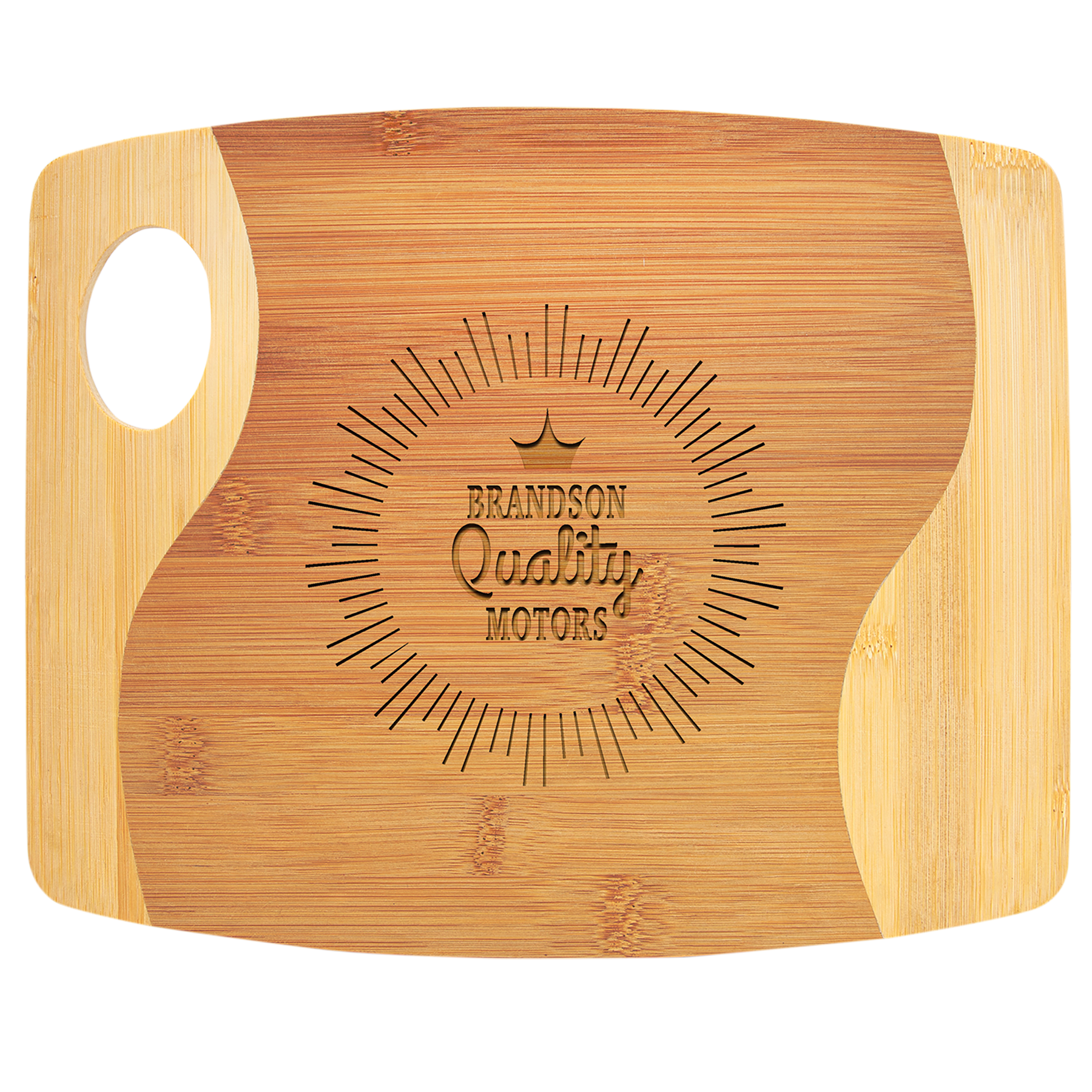 Personalized Wooden Cutting Board with Handle 