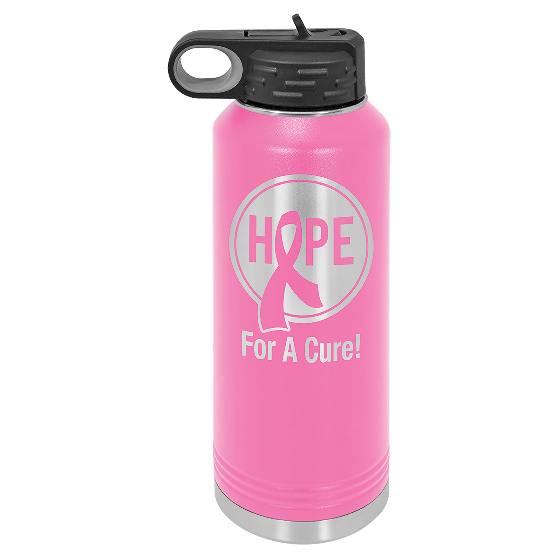 Pink Metal Insulated Water Bottle with Custom Logo