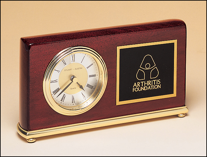 Rosewood Piano Finish Desk Clock